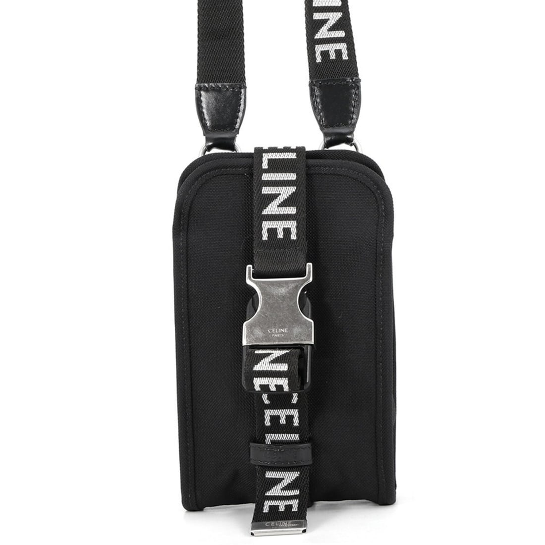 Celine Shoulder Pouch Trekking Mobile Canvas 10J212DVN.38SI CELINE Handbag Black Pochette: --- Catalog ---Category: SizeSize (HxWxD): 17.5cm x 10.5cm x 2cm / 6.88'' x 4.13'' x 0.78''Strap Length: 93cm - 128cm / 36.61'' - 50.39''Category: DesignType: Handbag, PochetteColor: Black, WhiteGende