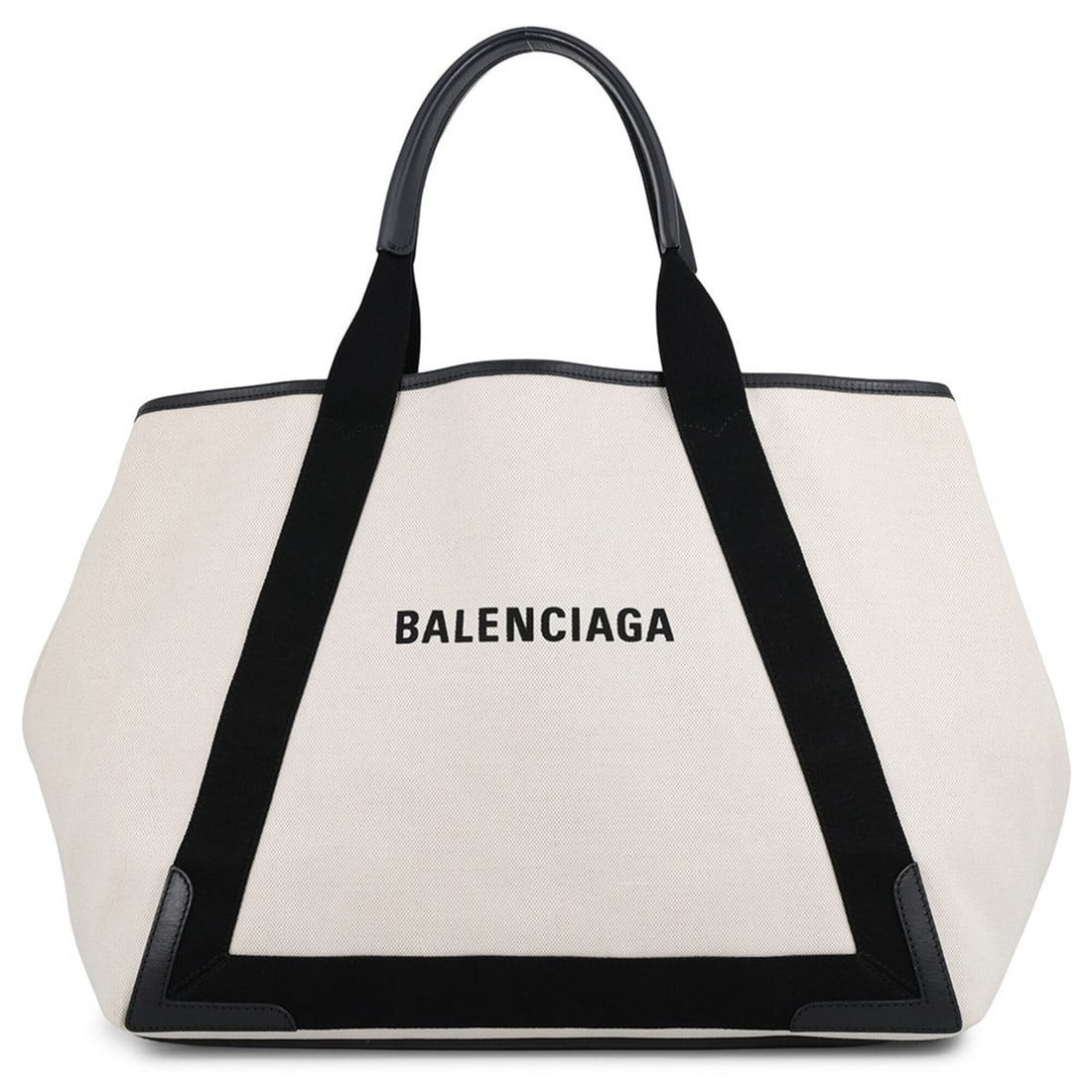 Balenciaga tote bag, navy Cabas M, canvas and leather, 339936, BALENCIAGA, black, handbag, women's,: --- Catalog ---Category: SizeWeight: 760g / 1.67lb.Size (HxWxD): 34.5cm x 42cm x 20.5cm / 13.58'' x 16.53'' x 8.07''Category: DesignType: Handbag, Tote bagColor: BlackGender: WomenMaterial: Canvas , L