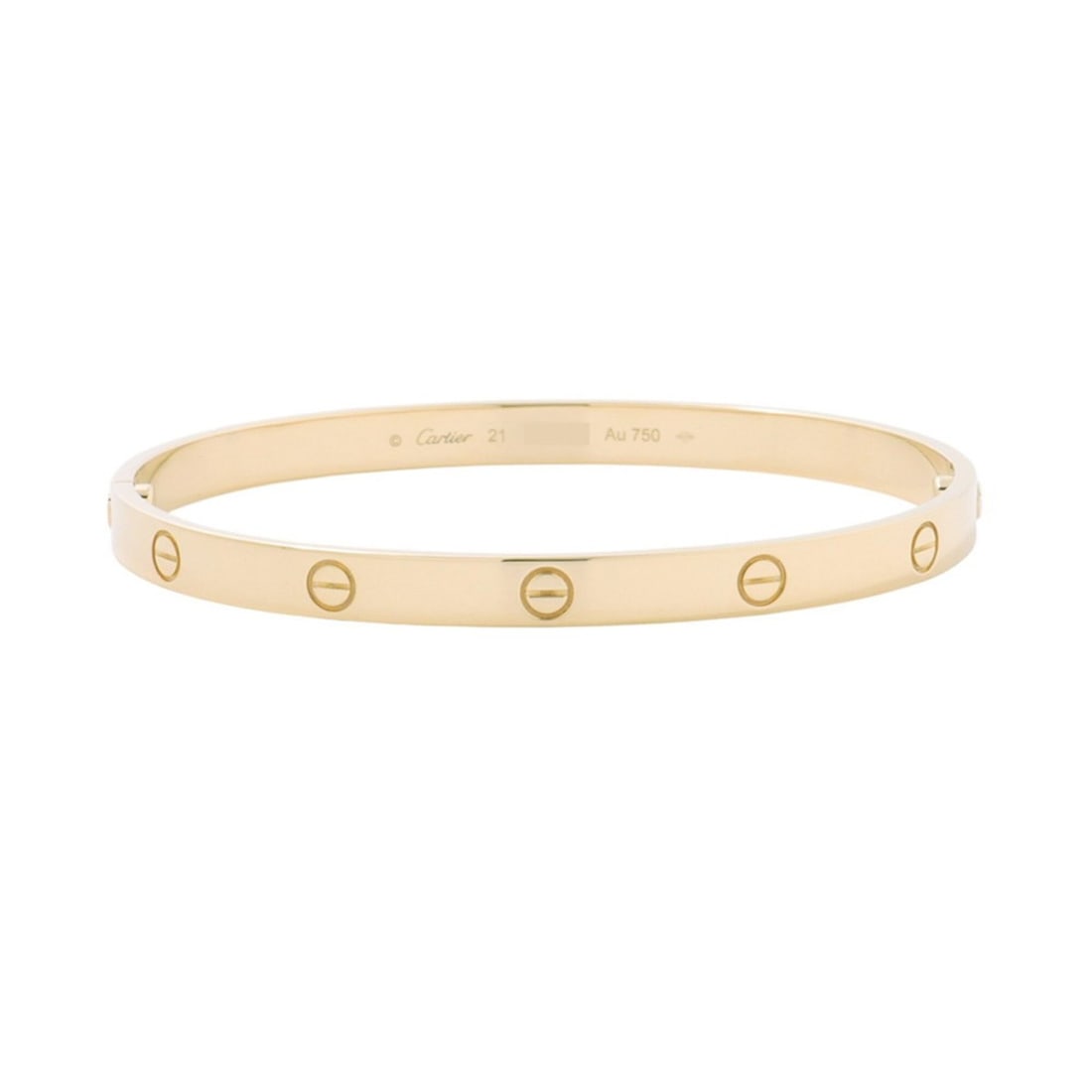Cartier Love Bracelet Classic Model 18K Yellow Gold Size 21 B6067521 LOVE Bangle: --- Catalog ---Category: SizeWidth: 6mm / 0.23''Length: 20cm / 7.87''Weight: 38.2g / 1.34oz.Category: DesignType: Charm braceletGender: WomenMaterial: Yellow gold (18K)Category: GeneralLine: LoveBrand