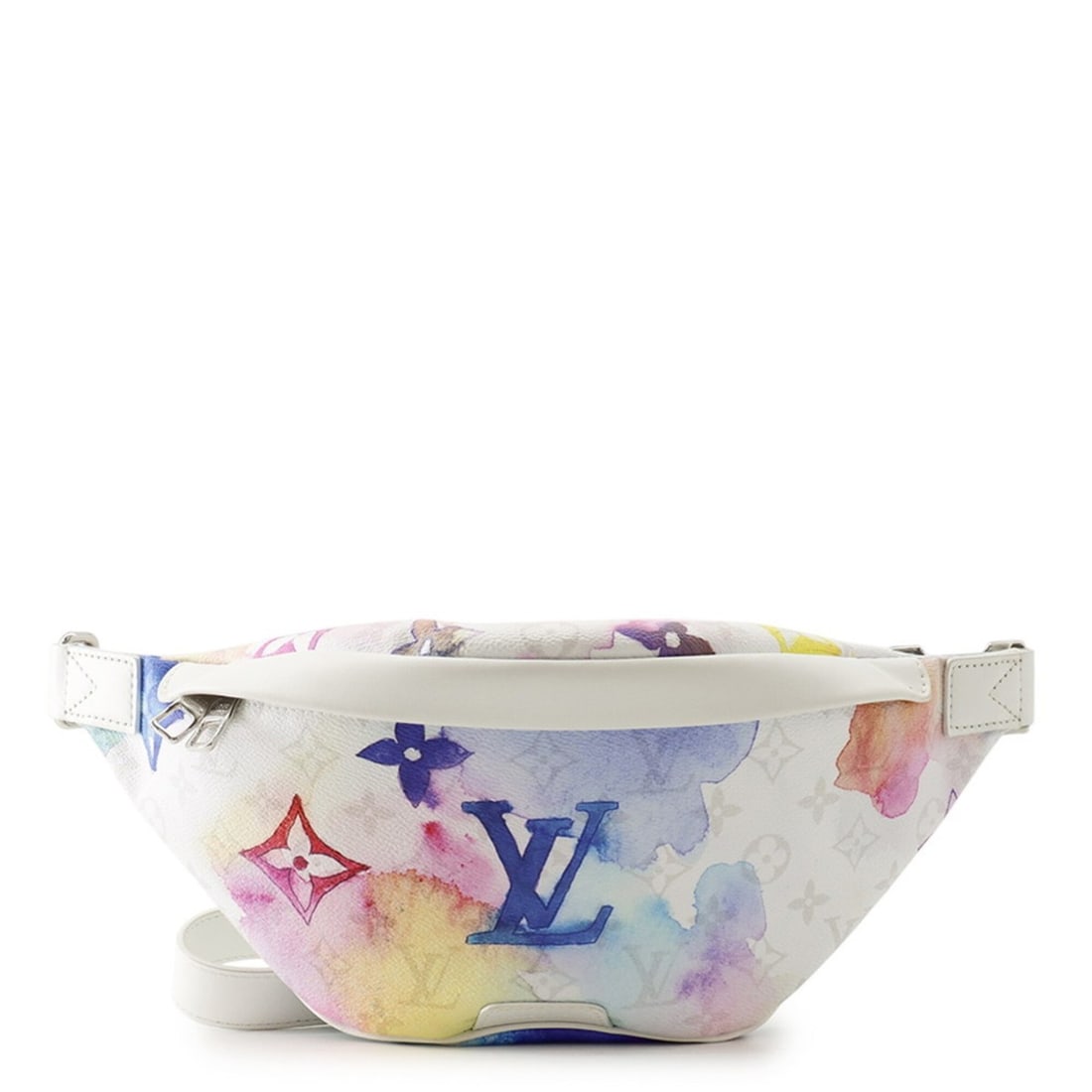 Louis Vuitton Monogram Watercolor Discovery Bumbag PM M45759 Body Bag, Waist White, Handbag, Men's: --- Catalog ---Category: SizeWeight: 420g / 14.81oz.Size (HxWxD): 14.5cm x 41cm x 9.5cm / 5.7'' x 16.14'' x 3.74''Strap Length: 57cm - 95cm / 22.44'' - 37.4''Category: DesignType: Handbag, Sling bagCo