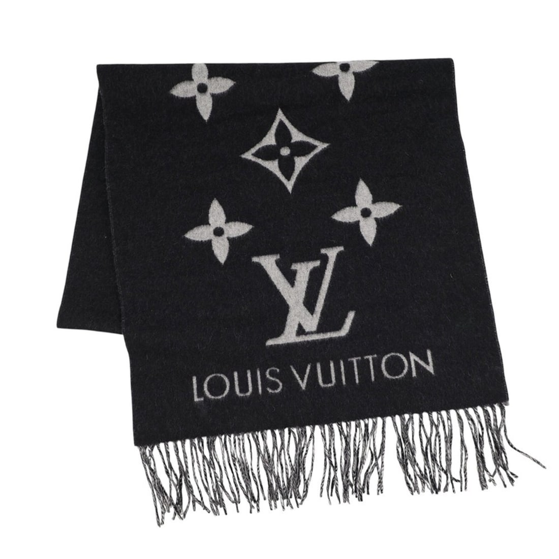 Louis Vuitton Scarf Echarpe Reykjavik M71040 LOUIS VUITTON Large Stole Cashmere MUFFLER: --- Catalog ---Category: SizeSize (LxW): 1.7m / 66.92''Category: DesignType: StoleColor: NoirMaterial: Cashmere Category: GeneralBrand: Louis VuittonCountry of Origin: Italy--- Item List ---Section: C