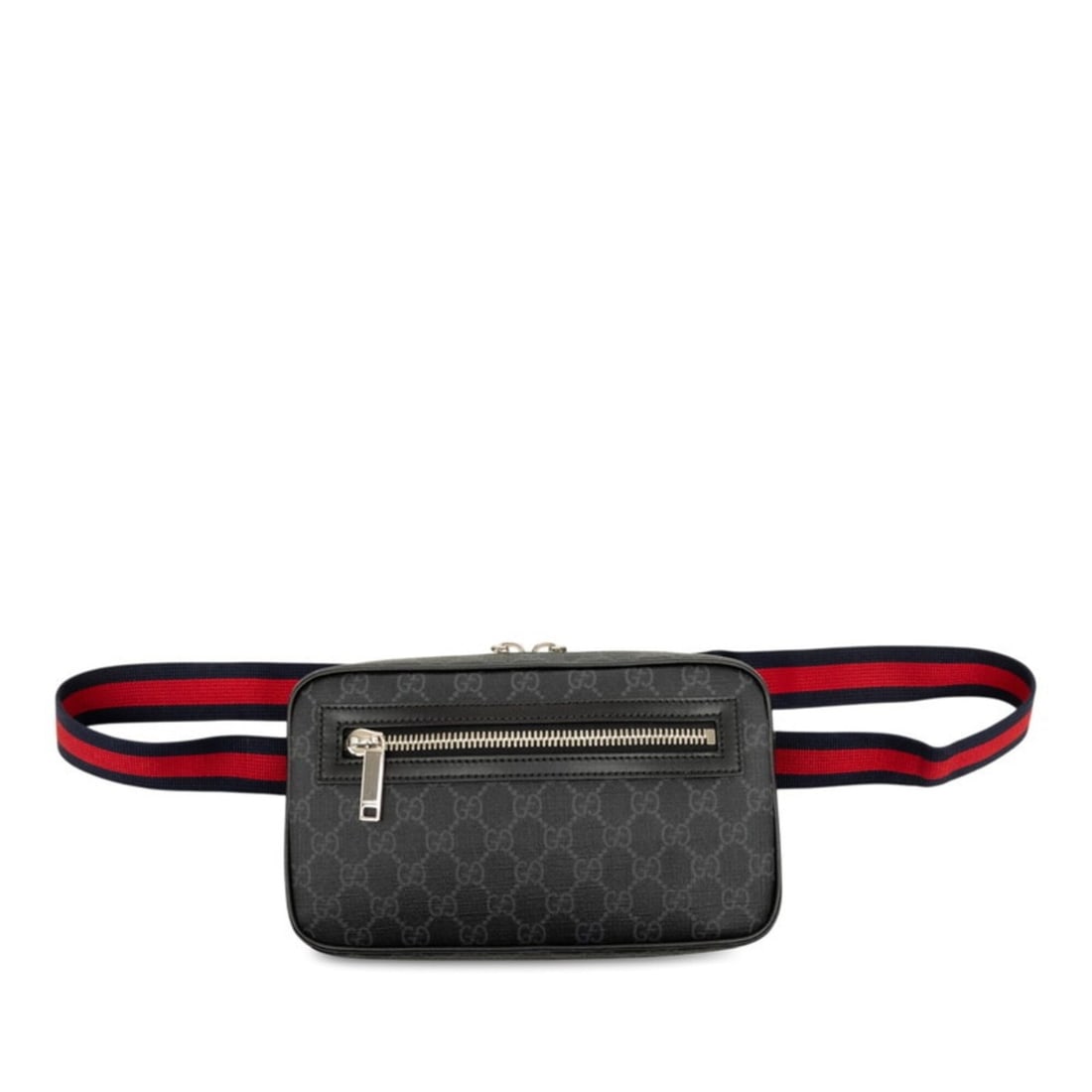 Gucci GG Supreme Body Bag Shoulder 792094 Gray Red Navy Leather Men's GUCCI (1 of 10)