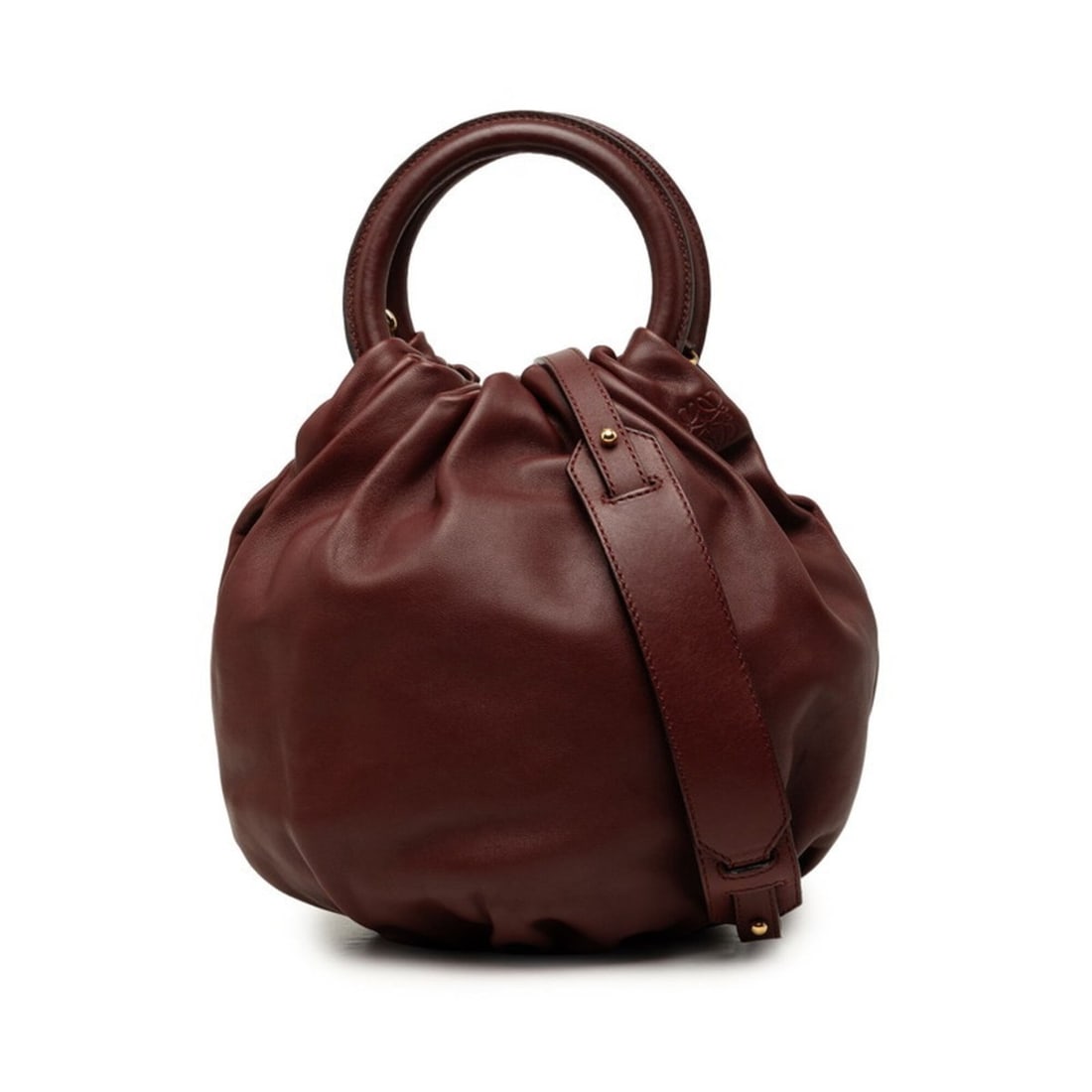 Loewe Anagram Bounce Handbag 2-Way Shoulder Bag Wine Red Leather Women's LOEWE: --- Catalog ---Category: SizeSize (HxWxD): 22cm x 24cm x 18cm / 8.66'' x 9.44'' x 7.08''Category: DesignType: Handbag, Shoulder bagColor: Red color, WineGender: WomenMaterial: Leather Category: Genera