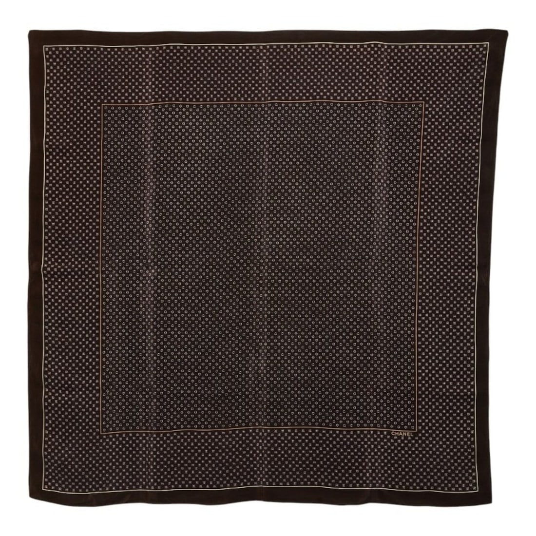 Chanel Coco Mark Scarf Muffler Brown Silk Women's CHANEL: --- Catalog ---Category: SizeSize (LxW): 82cm x 82cm / 32.28'' x 32.28''Category: DesignType: ScarfColor: BrownGender: WomenMaterial: Silk Category: GeneralBrand: Chanel--- Item List ---Section: Condi