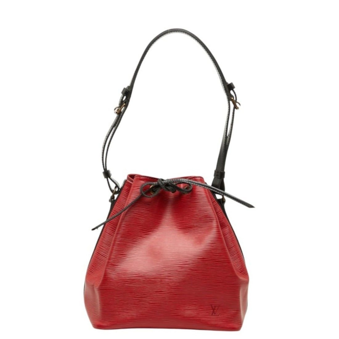 Louis Vuitton Epi Petit Noé One-Shoulder Bag, Drawstring, M44172, Castilian Red/Noir Leather,: --- Catalog ---Category: SizeSize (HxWxD): 27cm x 25.5cm x 19cm / 10.62'' x 10.03'' x 7.48''Category: DesignType: Shoulder bagColor: Castilian red, NoirGender: WomenMaterial: Leather Category: General