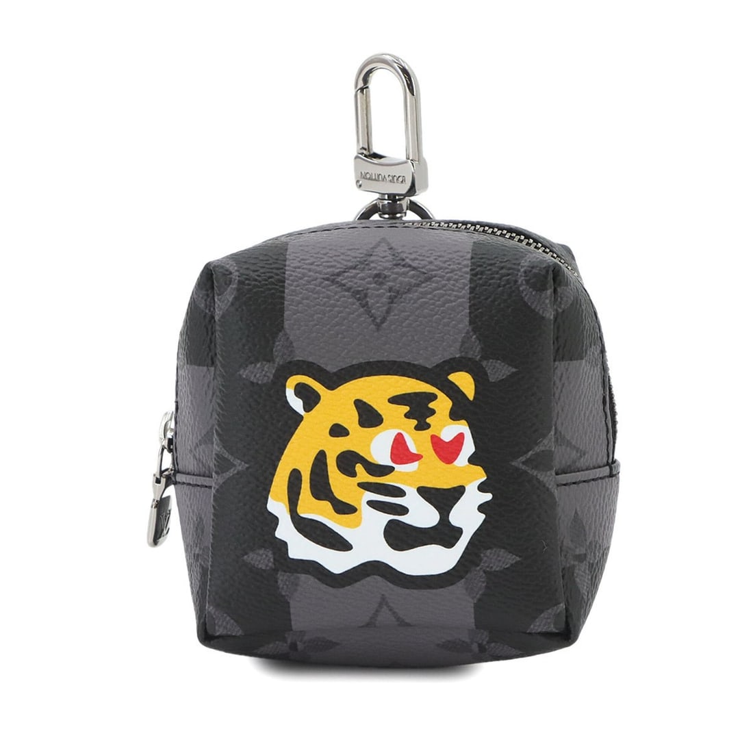 Louis Vuitton LV Squared Porte Clé Handbag Pouch Made Monogram Stripe Eclipse Keychain Charm MP3224: --- Catalog ---Category: SizeSize (HxWxD): 8.5cm x 8.5cm x 5cm / 3.34'' x 3.34'' x 1.96''Category: DesignType: PouchColor: Monogram EclipseGender: WomenMaterial: Monogram Eclipse Category: GeneralMPN: