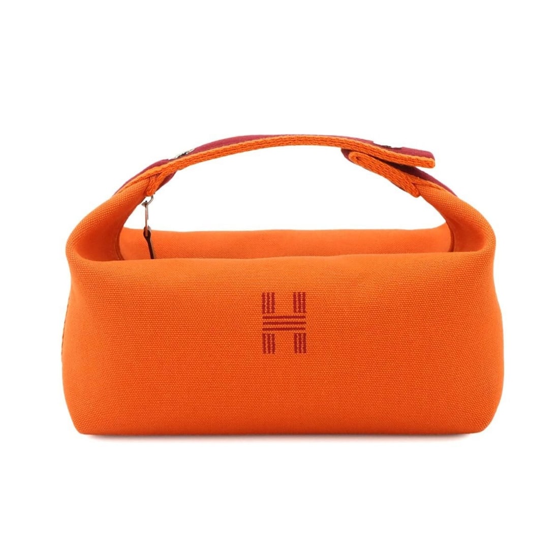 Hermes Bride a Brac PM Handbag, Toile H (Feu Orange/Rouge H), Silver Hardware, Handbag/Pouch.: --- Catalog ---Category: SizeSize (HxWxD): 9.5cm x 20.5cm x 12cm / 3.74'' x 8.07'' x 4.72''Category: DesignType: Handbag, PouchColor: Feu, Orange, Rouge HGender: WomenMaterial: Toile H Category: Gener