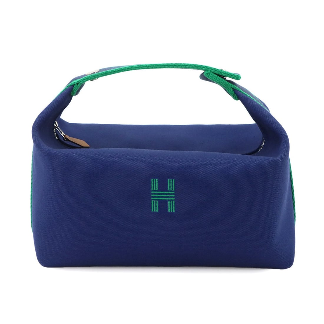 Hermes Bride a Brac GM Handbag, Toile H Blue Marine Green, Silver Hardware, Handbag Pouch: --- Catalog ---Category: SizeSize (HxWxD): 14cm x 24cm x 15cm / 5.51'' x 9.44'' x 5.9''Category: DesignType: Handbag, PouchColor: Blue marine, GreenGender: WomenMaterial: Toile H Category: GeneralBran