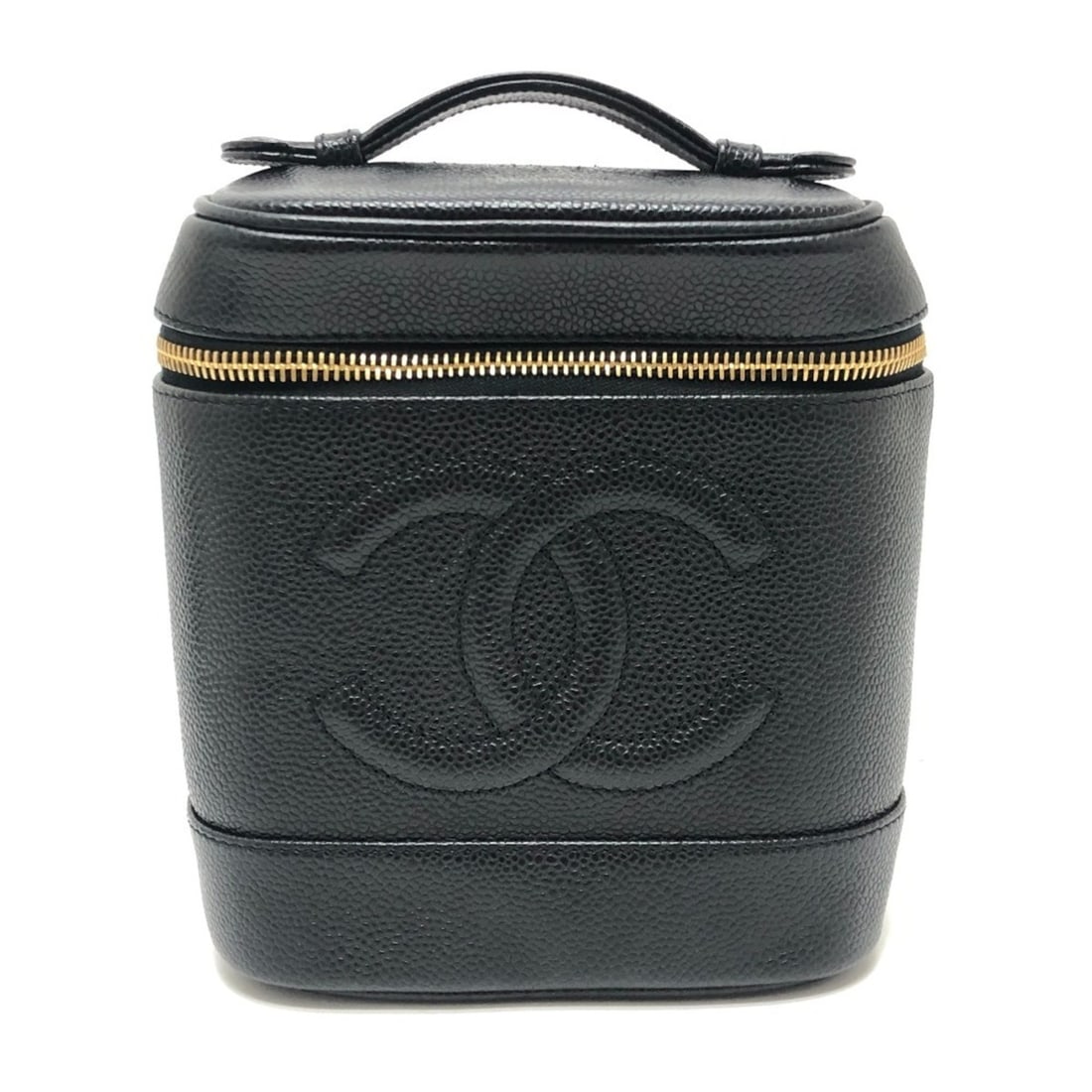 CHANEL A01998 CC Coco Mark Vertical Vanity Bag, Caviar Leather Handbag, Women's, Black: --- Catalog ---Category: SizeSize (HxWxD): 17.5cm x 15.5cm x 13cm / 6.88'' x 6.1'' x 5.11''Category: DesignType: Handbag, Vanity bagColor: BlackGender: WomenMaterial: Grained Calfskin Category: Genera