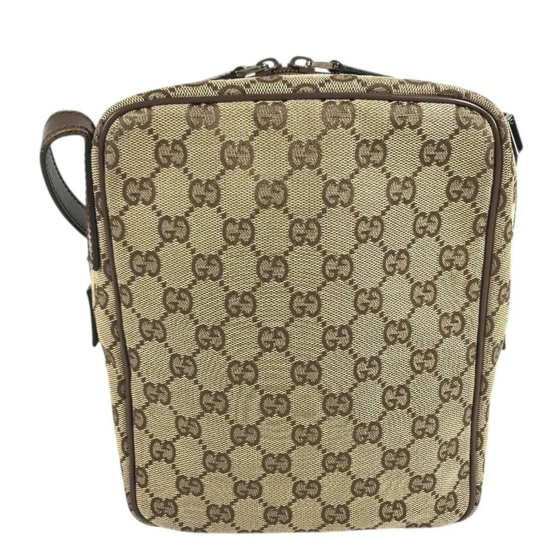GUCCI 03136 GG Logo All-Over Print Bag, Shoulder Canvas Leather, Men's/Women's, Beige: --- Catalog ---Category: SizeSize (HxWxD): 22.5cm x 18cm x 8cm / 8.85'' x 7.08'' x 3.14''Category: DesignType: Shoulder bagColor: BeigeGender: Men,WomenMaterial: GG canvas , Leather Category: GeneralM
