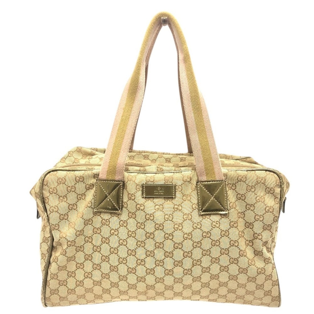 GUCCI 153240 GG Canvas Bag, Square Shoulder Tote Travel Boston Canvas, Women's, Beige: --- Catalog ---Category: SizeSize (HxWxD): 29cm x 41.5cm x 20cm / 11.41'' x 16.33'' x 7.87''Category: DesignType: Boston bag, Tote bagColor: BeigeGender: WomenMaterial: GG canvas Category: GeneralMPN: