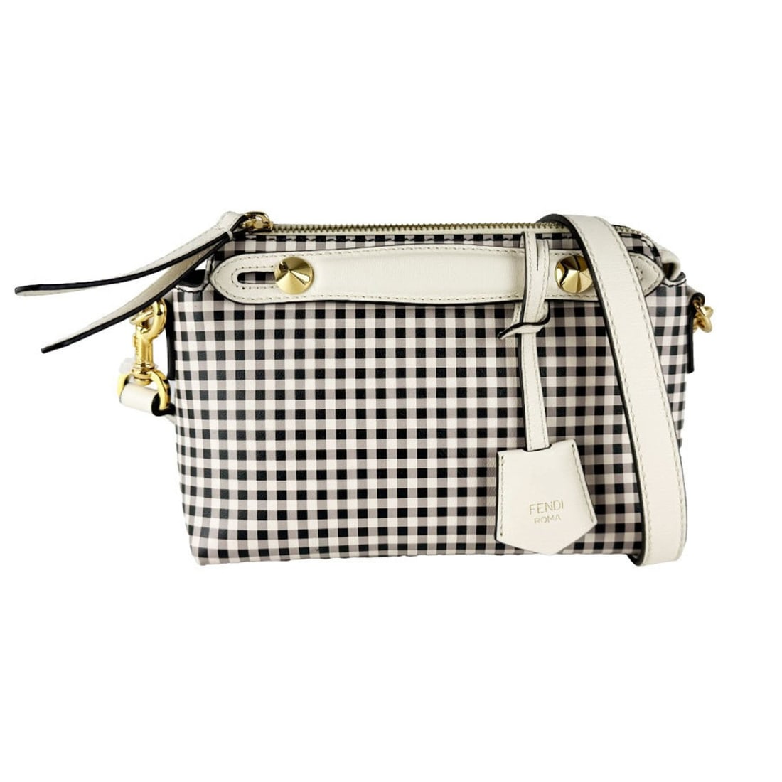 Fendi FENDI Handbag Shoulder Bag By The Way Mini Leather Off-White Black Gray Gold Women's 8BL145: --- Catalog ---Category: SizeSize (HxWxD): 14cm x 20cm x 8cm / 5.51'' x 7.87'' x 3.14''Category: DesignType: Handbag, Shoulder bagColor: Black, Gray, Off-whiteGender: WomenMaterial: Leather Category: 