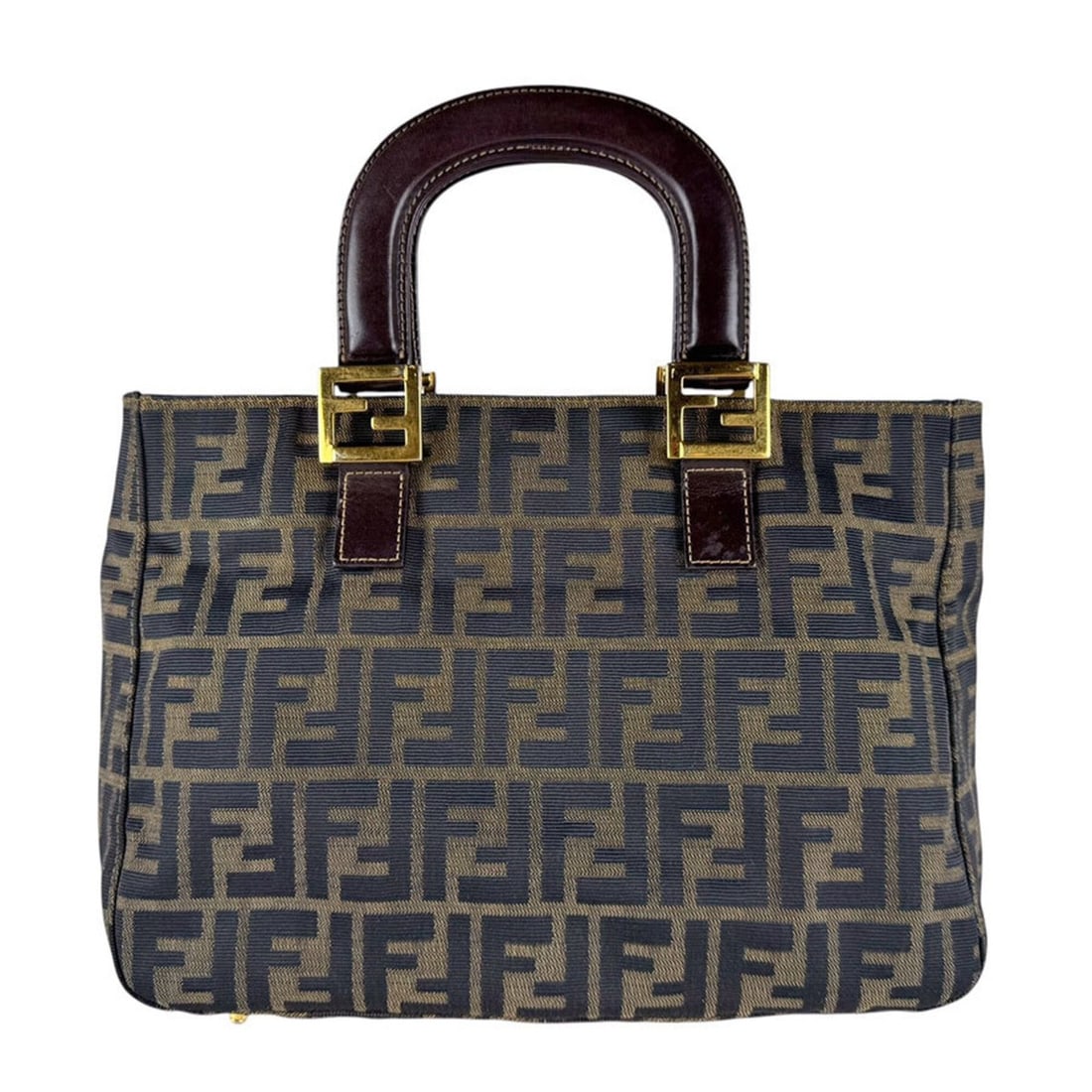 Fendi Zucca handbag, nylon canvas and leather, brown, women's, z10661: --- Catalog ---Category: SizeSize (HxWxD): 22cm x 30cm x 8cm / 8.66'' x 11.81'' x 3.14''Category: DesignType: HandbagColor: BrownGender: WomenMaterial: Nylon canvas , Leather Category: GeneralBrand: F