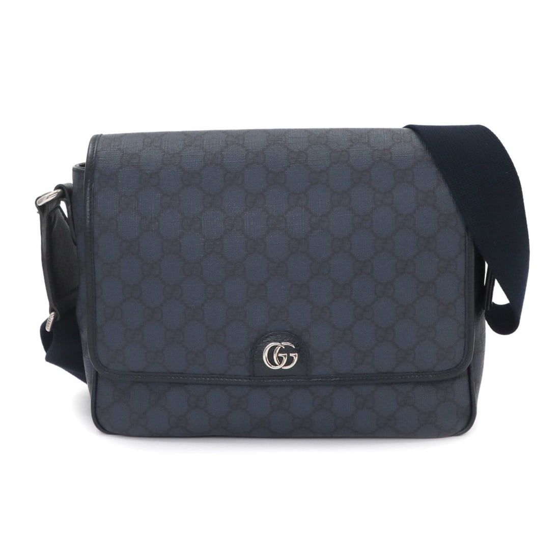 Gucci GG Supreme Shoulder Handbag, Leather, Navy, 761741 Messenger Bag (1 of 20)
