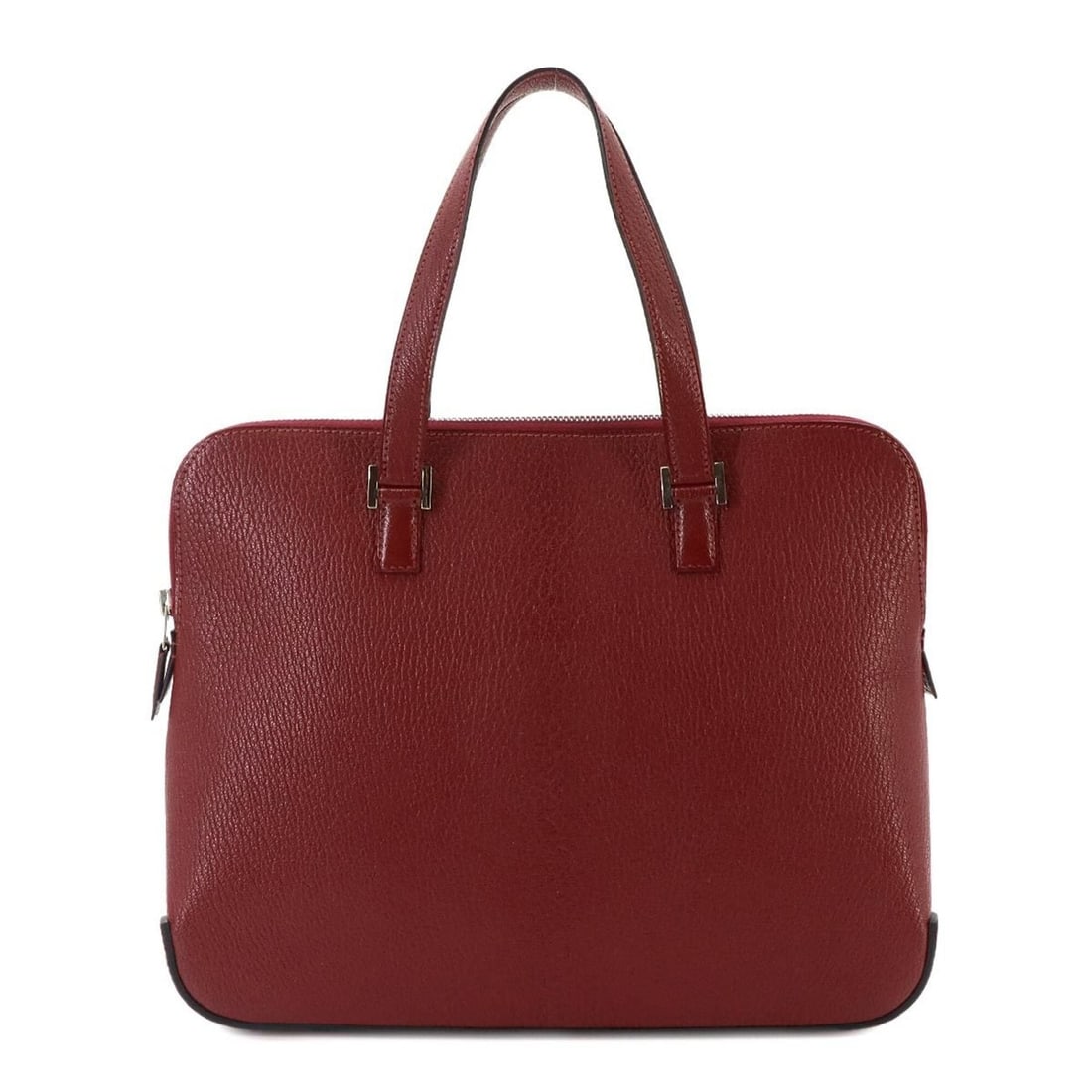 Hermes Escapada Handbag, Chevre leather, Rouge H, ?F stamp, Silver hardware.: --- Catalog ---Category: SizeSize (HxWxD): 25.5cm x 31cm x 9cm / 10.03'' x 12.2'' x 3.54''Category: DesignType: HandbagColor: Rouge HGender: WomenMaterial: Chevre leather Category: GeneralBrand: Herme