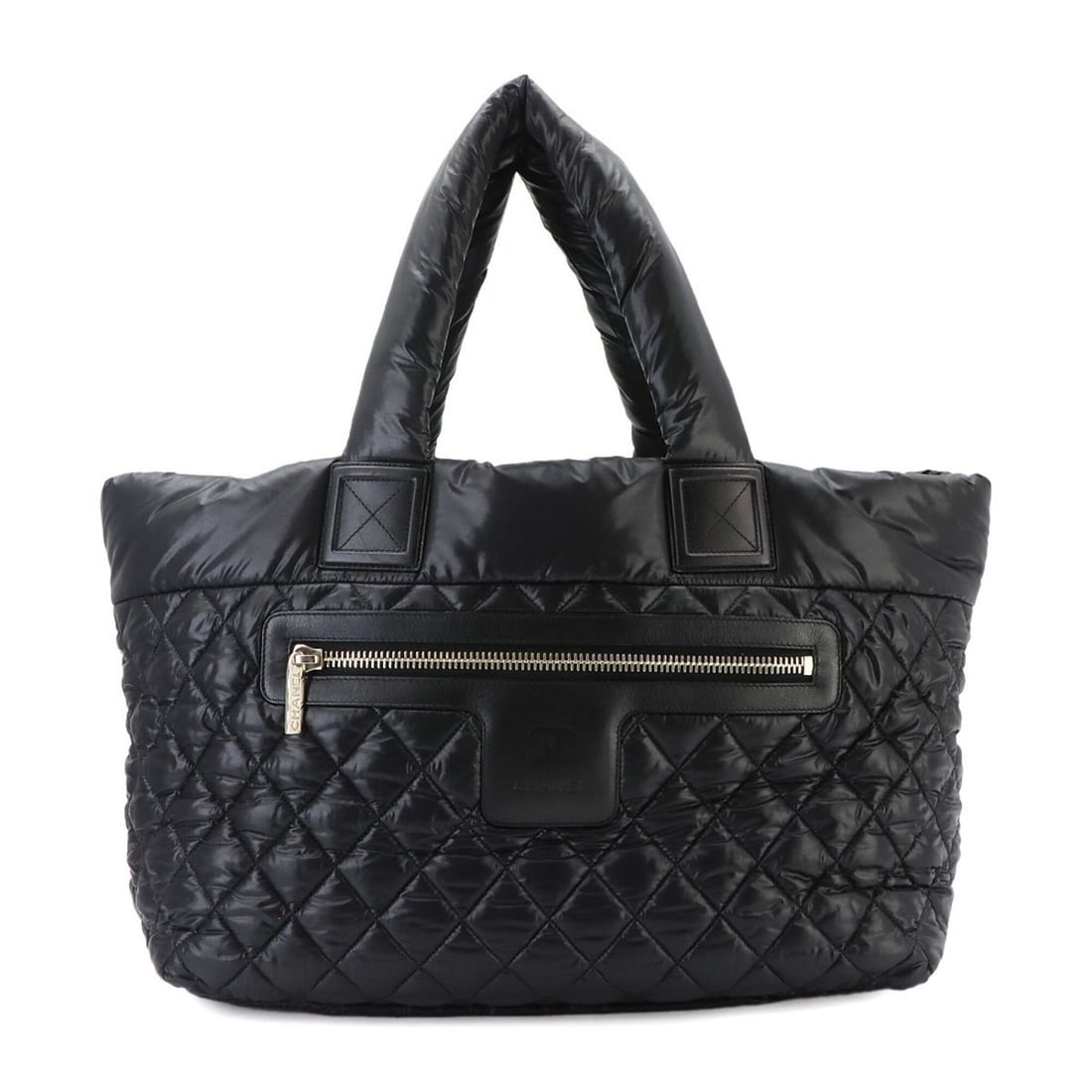 Chanel Coco Cocoon MM Medium Tote Handbag, Nylon Leather, Black, A48611 Bag (1 of 10)