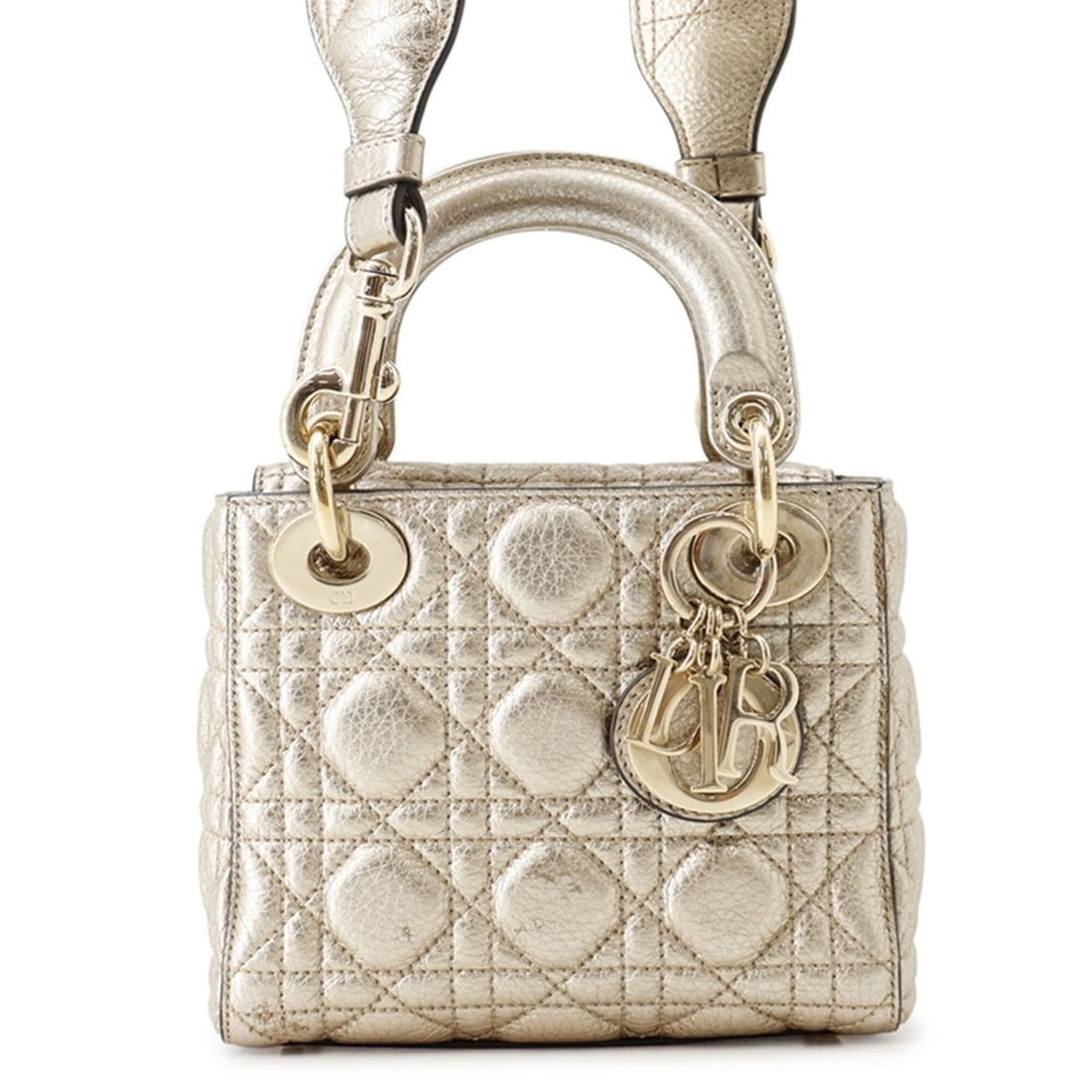 Christian Dior handbag, Lady Mini Cannage leather, 2-way shoulder bag, handbag for women,: --- Catalog ---Category: SizeWeight: 660g / 1.45lb.Size (HxWxD): 14cm x 17cm x 7.5cm / 5.51'' x 6.69'' x 2.95''Strap Length: 110cm / 43.3''Category: DesignType: Handbag, Shoulder bagColor: GoldGender: