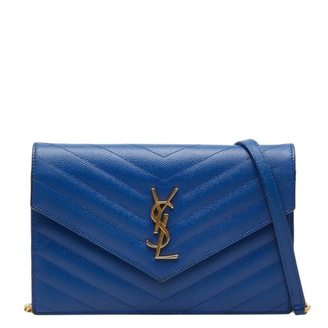Saint Laurent Cassandra Envelope Chain Shoulder Bag 393953 Blue Leather Women's SAINT LAURENT: --- Catalog ---Category: SizeSize (HxWxD): 12.5cm x 19cm x 5cm / 4.92'' x 7.48'' x 1.96''Category: DesignType: Shoulder bagColor: BlueGender: WomenMaterial: Leather Category: GeneralMPN: 393953Brand: 