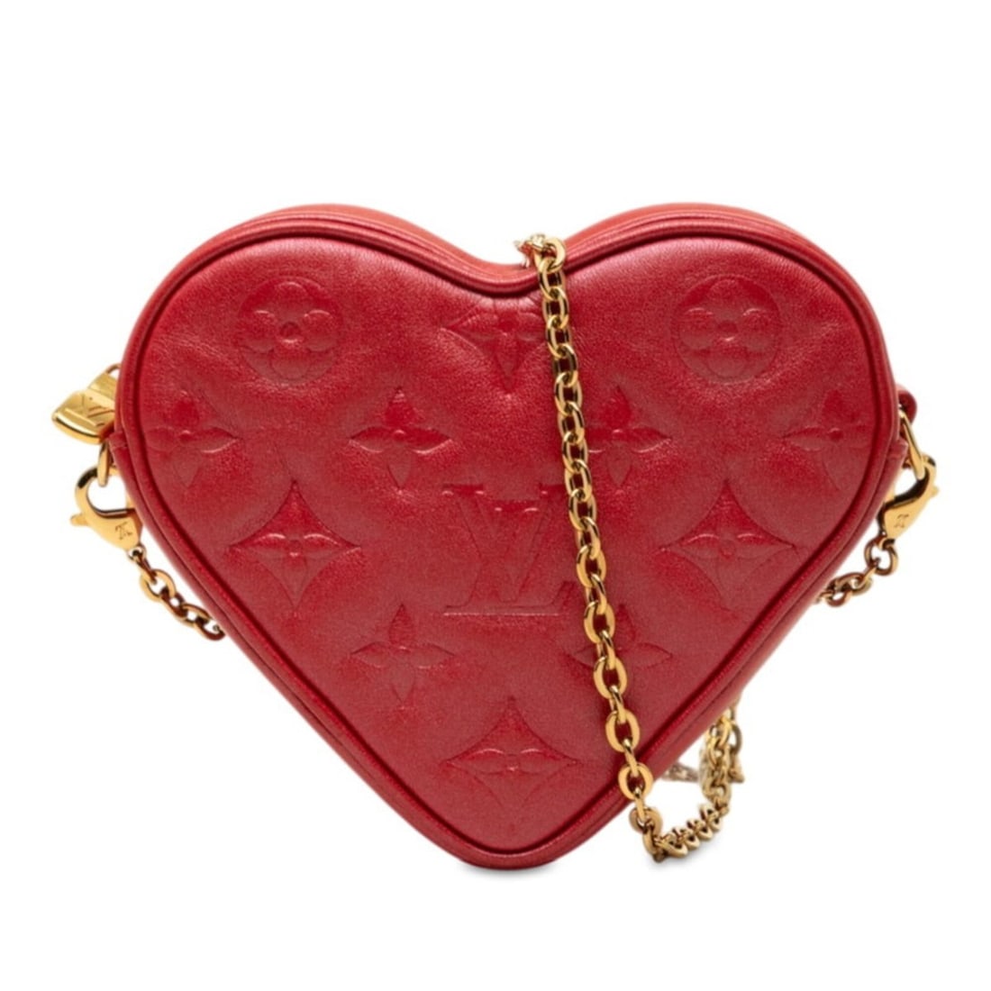 Louis Vuitton Monogram Heart on Chain Crossbody Shoulder Bag M80837 Red Leather Women's LOUIS: --- Catalog ---Category: SizeSize (HxWxD): 12.5cm x 14cm x 5cm / 4.92'' x 5.51'' x 1.96''Category: DesignType: Shoulder bagColor: Red colorGender: WomenMaterial: Leather Category: GeneralBrand: Louis 