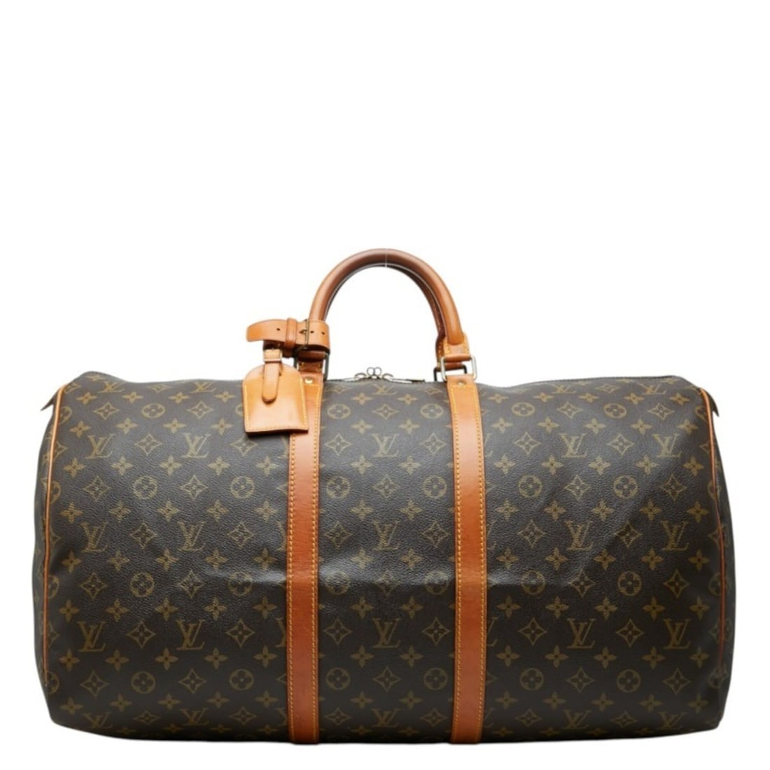 Louis Vuitton Monogram Keepall 55 Boston Bag Travel M41424 Brown Leather Women's LOUIS VUITTON (1 of 11)