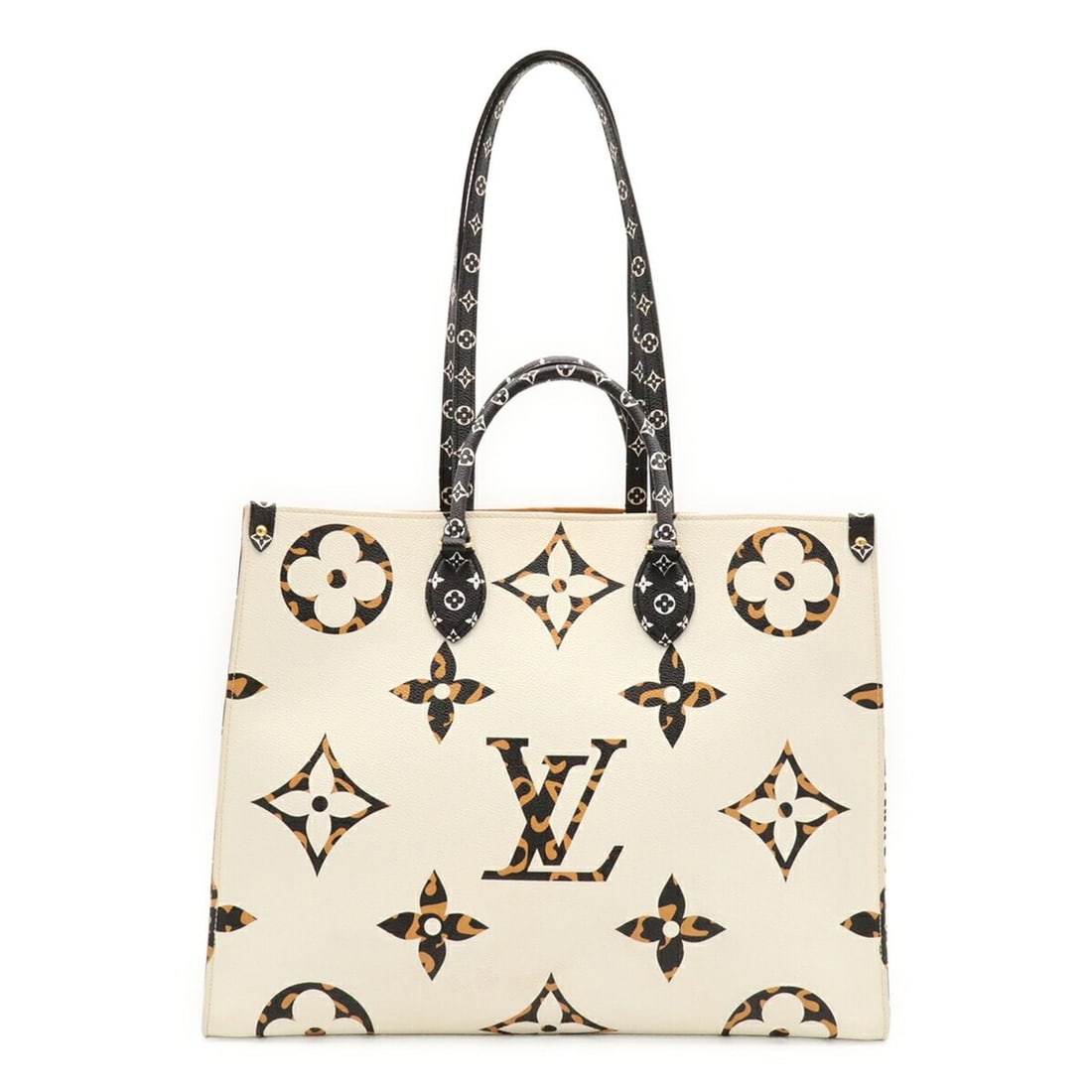 LOUIS VUITTON Louis Vuitton Monogram Jungle Giant OnTheGo GM Tote Bag Shoulder Ivory M44675: --- Catalog ---Category: SizeSize (HxWxD): 32.5cm x 41.5cm x 16.5cm / 12.79'' x 16.33'' x 6.49''Category: DesignType: Shoulder bag, Tote bagColor: Camel, IvoryGender: WomenMaterial: Monogram Category: