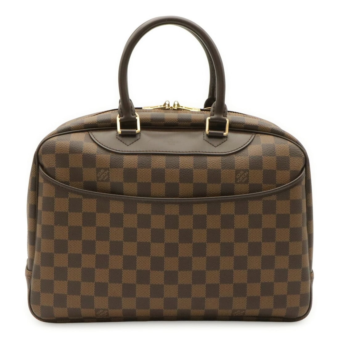 LOUIS VUITTON Damier Deauville Bowling Vanity Handbag, Special Order Item, N47272: --- Catalog ---Category: SizeSize (HxWxD): 26cm x 35cm x 14cm / 10.23'' x 13.77'' x 5.51''Category: DesignType: HandbagColor: Brown, Damier CanvasGender: WomenMaterial: PVC Category: GeneralMPN: N4727