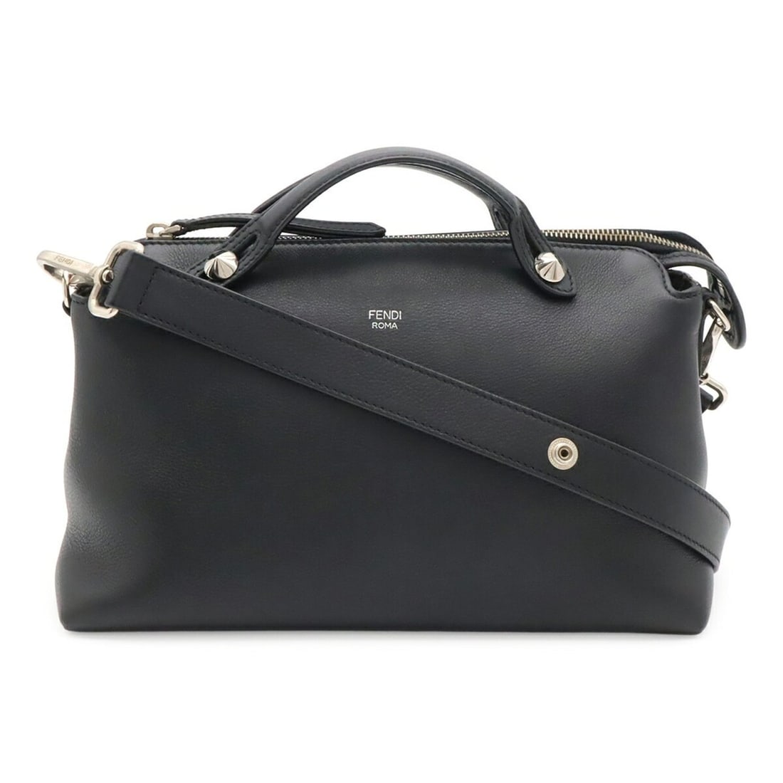 FENDI BY THE WAY Medium Handbag/Shoulder Bag, Leather, Black, 8BL124: --- Catalog ---Category: SizeSize (HxWxD): 17.5cm x 28cm x 12.5cm / 6.88'' x 11.02'' x 4.92''Category: DesignType: Handbag, Shoulder bagColor: BlackGender: WomenMaterial: Leather Category: GeneralMPN: