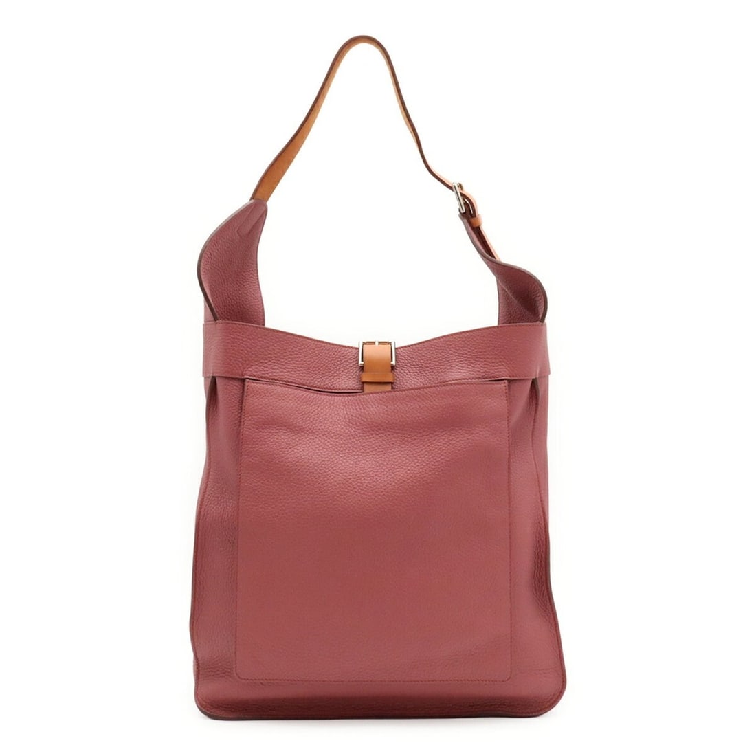 HERMES Marwari GM Shoulder Bag, Taurillon Clemence Leather, Rosewood Pink, ?O Stamp: --- Catalog ---Category: SizeSize (HxWxD): 37cm x 34cm x 12.5cm / 14.56'' x 13.38'' x 4.92''Category: DesignType: Shoulder bagColor: PinkGender: WomenMaterial: Taurillon clemence leather Category: Gen
