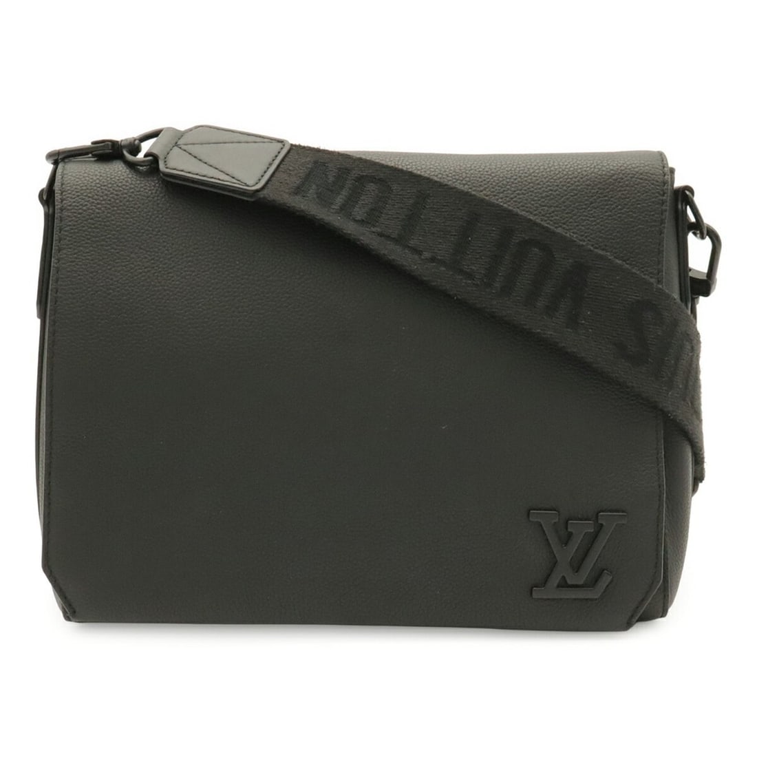LOUIS VUITTON LV Aerogram Takeoff Shoulder Bag, Leather, Noir Black, M57080: --- Catalog ---Category: SizeSize (HxWxD): 23cm x 28cm x 9.5cm / 9.05'' x 11.02'' x 3.74''Category: DesignType: Shoulder bagColor: Black, NoirGender: WomenMaterial: Leather Category: GeneralMPN: M5708