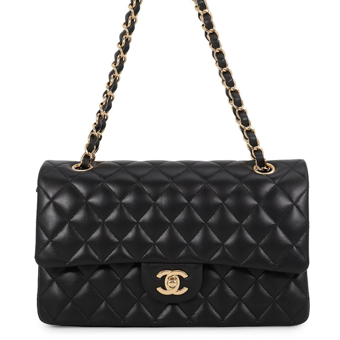 Chanel Chain Shoulder Bag Classic Matelassé 25 Coco Mark Double Lambskin A01112 CHANEL Black: --- Catalog ---Category: SizeWeight: 580g / 1.27lb.Size (HxWxD): 15cm x 25cm x 7cm / 5.9'' x 9.84'' x 2.75''Strap Length: 52cm - 89cm / 20.47'' - 35.03''Category: DesignType: Handbag, Shoulder bagColo