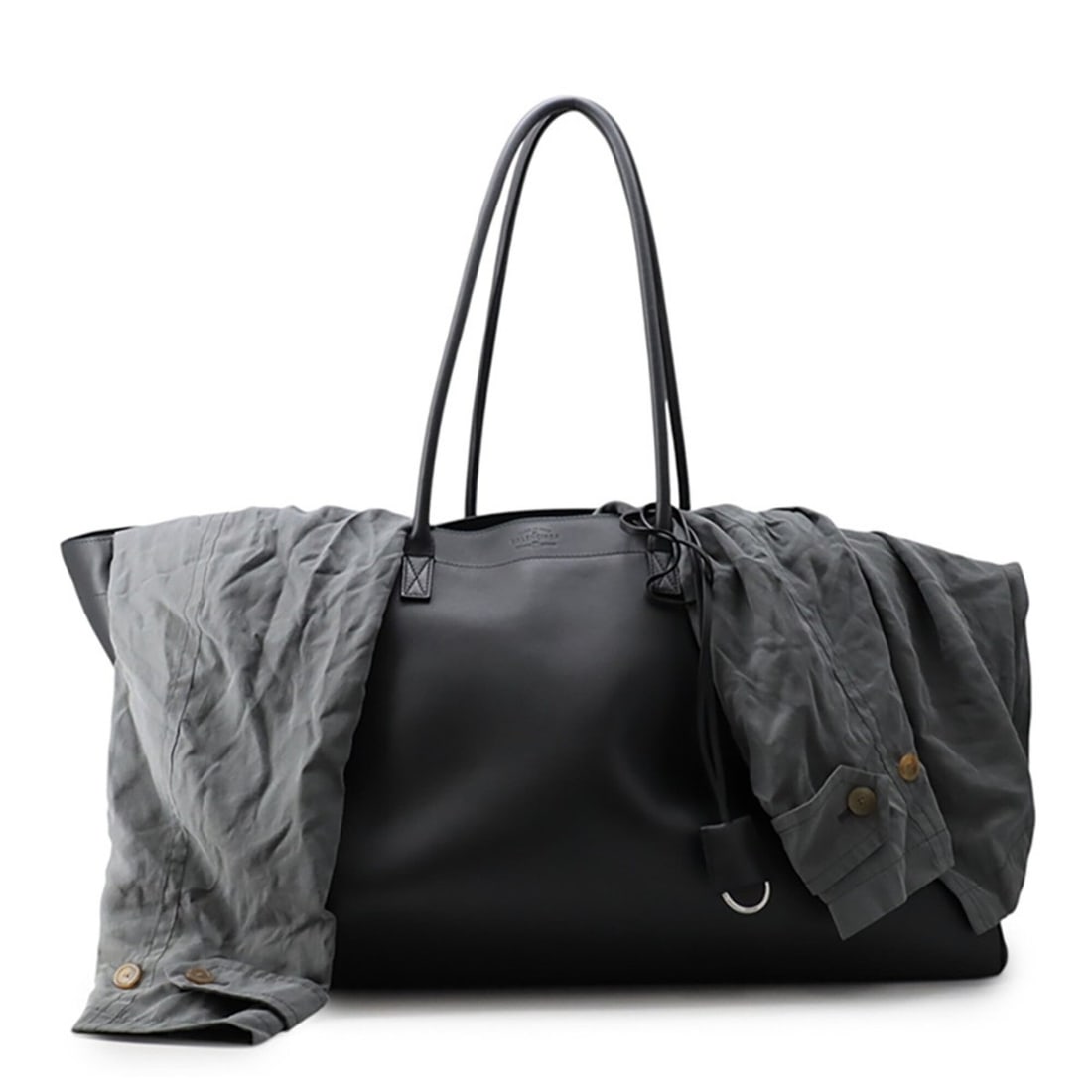 Balenciaga Subway Tote Trench Handbag Leather 826538 BALENCIAGA: --- Catalog ---Category: SizeSize (HxWxD): 40cm x 61cm x 20cm / 15.74'' x 24.01'' x 7.87''Category: DesignType: Tote bagColor: GrayGender: Men,WomenClosure: OpenMaterial: Leather Hardware Color: Silve