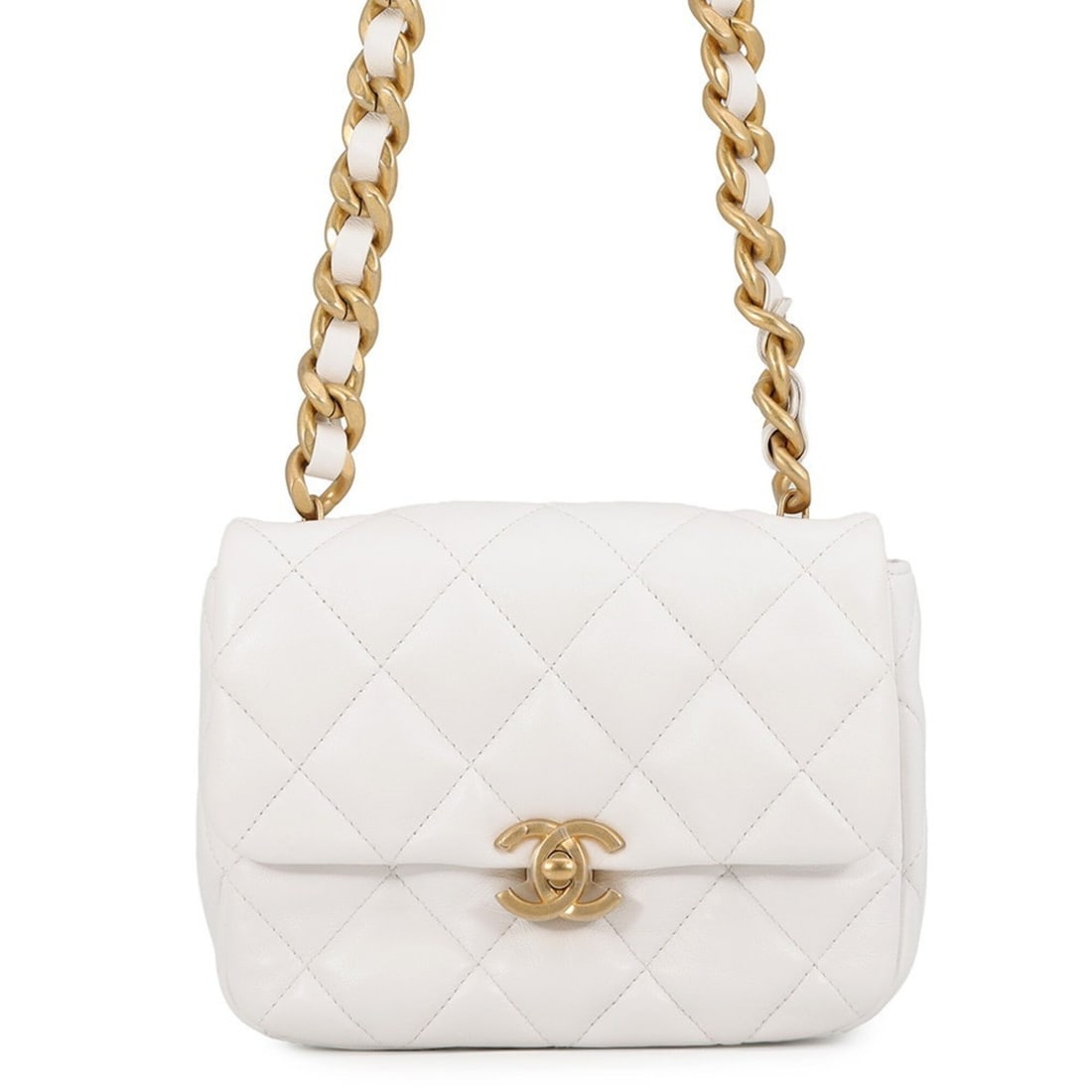 Chanel Chain Shoulder Bag Mini Matelassé Coco Mark Lambskin AS3205 CHANEL White Handbag Women's: --- Catalog ---Category: SizeWeight: 620g / 1.36lb.Size (HxWxD): 13.5cm x 18.5cm x 6cm / 5.31'' x 7.28'' x 2.36''Strap Length: 110cm / 43.3''Category: DesignType: Handbag, Shoulder bagColor: WhiteGend