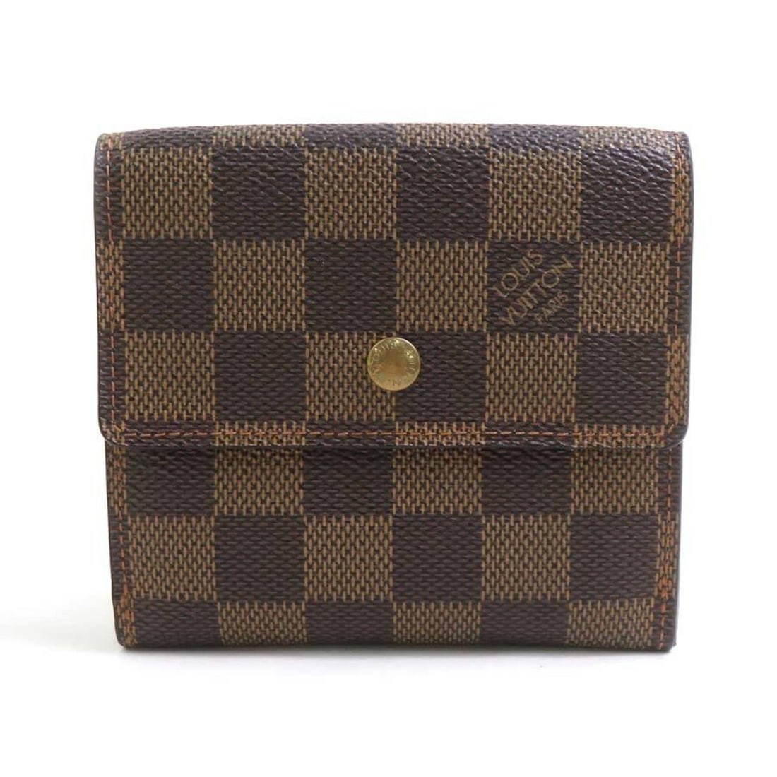 Louis Vuitton LOUIS VUITTON Bi-fold wallet Damier Portefeuille Elise canvas Ebene Men's and Women's: --- Catalog ---Category: SizeSize (HxWxD): 9.8cm x 10.8cm x 2.5cm / 3.85'' x 4.25'' x 0.98''Category: DesignType: Wallet (bi-fold)Color: Damier Canvas, EbeneGender: Men,WomenMaterial: Damier Canvas Ca