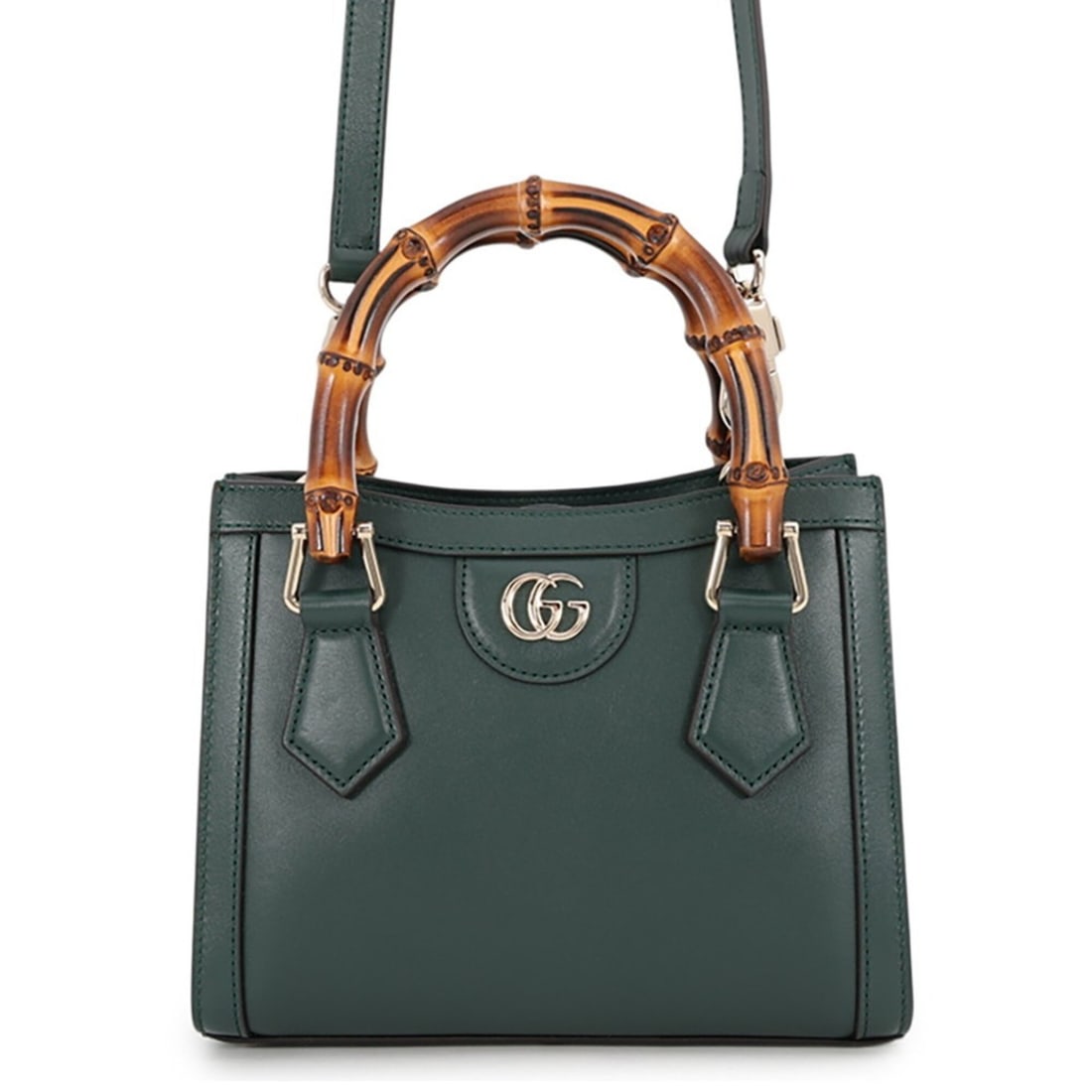Gucci Diana Bamboo Small Leather Handbag 832936 GUCCI 2-way: --- Catalog ---Category: SizeSize (HxWxD): 16cm x 19.5cm x 9cm / 6.29'' x 7.67'' x 3.54''Category: DesignType: HandbagColor: GreenGender: WomenMaterial: Leather Category: GeneralBrand: GucciCountry of