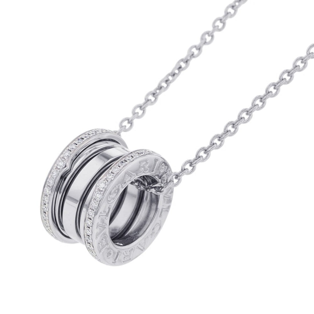 BVLGARI B-zero1 Diamond Necklace in 18K White Gold. (1 of 20)