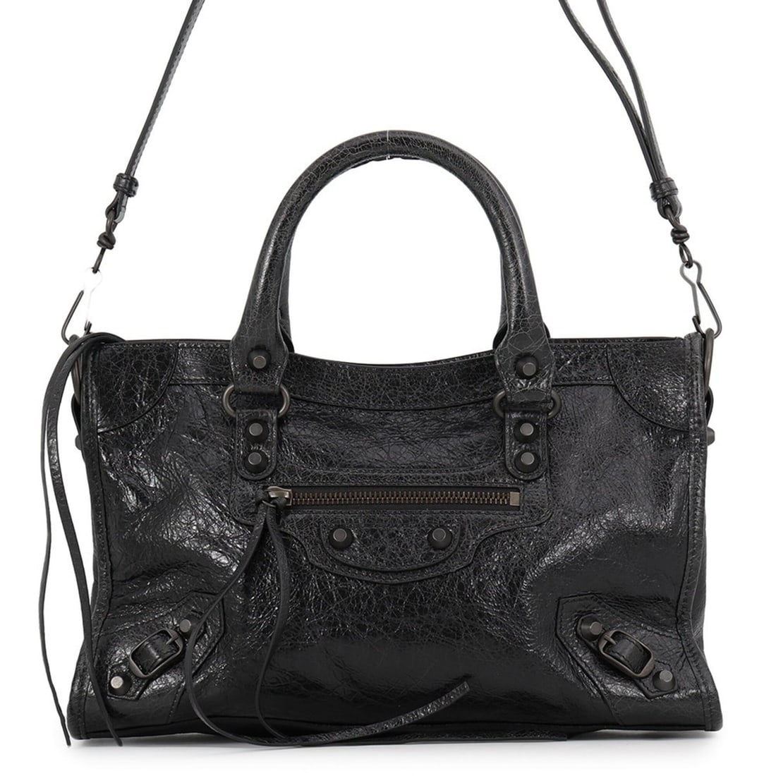Balenciaga Le City Small Handbag 811442 BALENCIAGA 2-way Shoulder Bag Black Women's: --- Catalog ---Category: SizeSize (HxWxD): 19.5cm x 29.5cm x 10cm / 7.67'' x 11.61'' x 3.93''Category: DesignType: Handbag, Shoulder bagColor: BlackGender: WomenMaterial: Leather Category: GeneralBran
