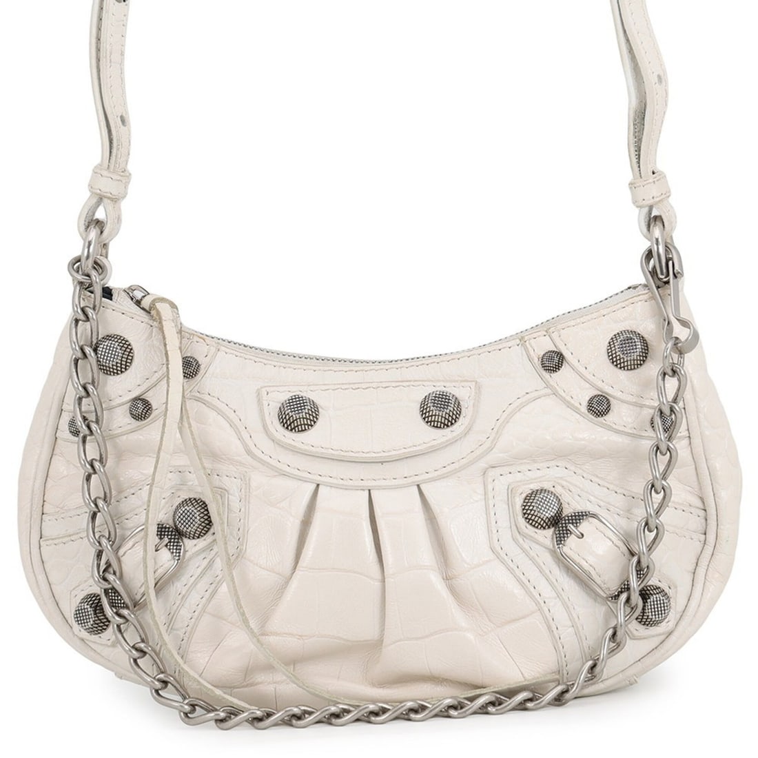 Balenciaga Shoulder Bag Lucagol Mini Embossed Leather 695814 BALENCIAGA 2-way White Handbag Women's: --- Catalog ---Category: SizeSize (HxWxD): 10.5cm x 20cm x 4cm / 4.13'' x 7.87'' x 1.57''Category: DesignType: Shoulder bagColor: WhiteGender: WomenMaterial: Leather Category: GeneralBrand: Balenciaga