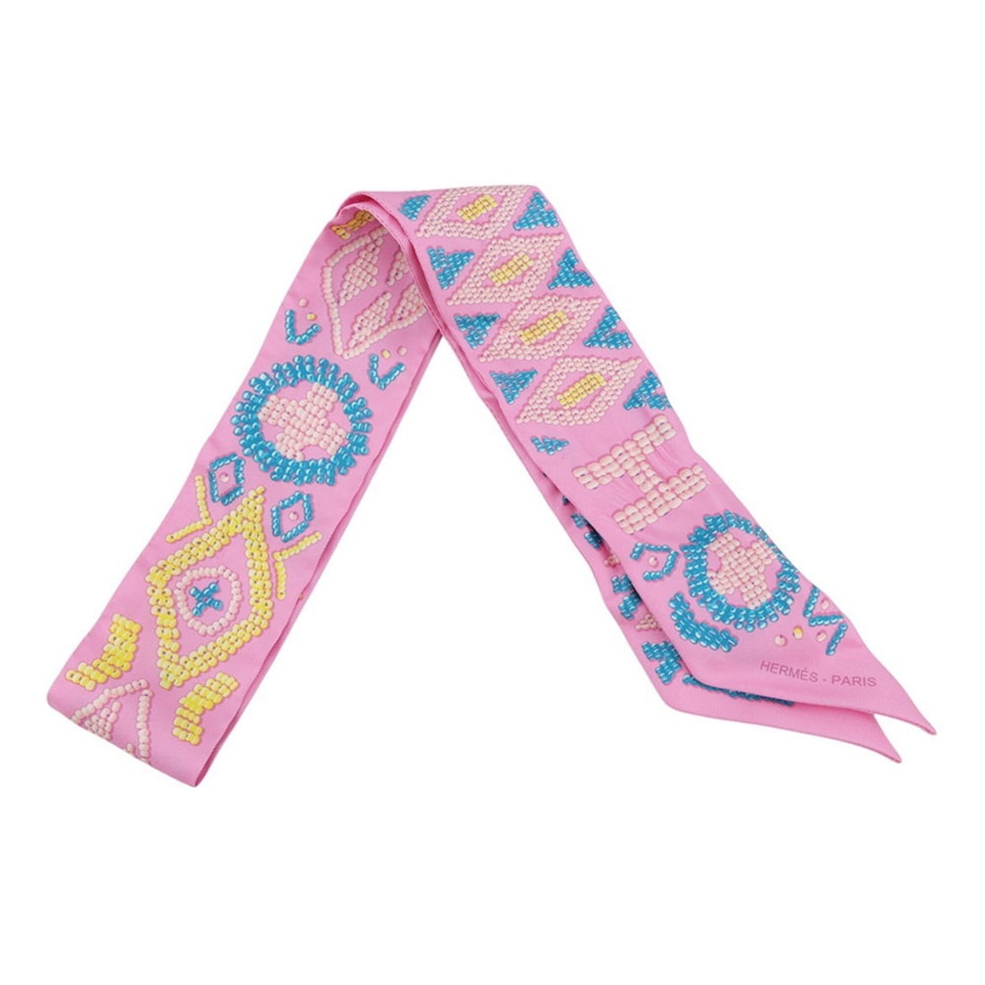 Hermes scarf muffler twilly Kelly en perles HERMES silk twill 2020 SCARF TWILLY: --- Catalog ---Category: SizeSize (LxW): 5cm x 86cm / 1.96'' x 33.85''Category: DesignType: ScarfColor: Brown, Multi-color, Red colorGender: WomenMaterial: Silk 100%Category: GeneralBrand: HermesCount
