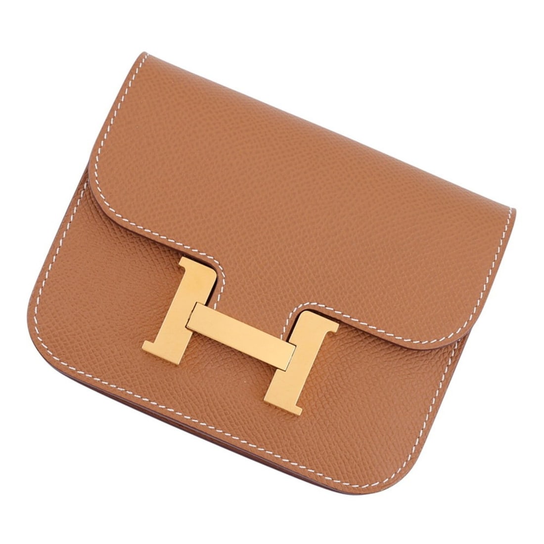 Hermes Constance Wallet Gold Epsom Leather W Stamp HERMES WALLET: --- Catalog ---Category: SizeSize (HxWxD): 10cm x 12.5cm / 3.93'' x 4.92''Category: DesignType: Wallet (bi-fold)Color: GoldGender: WomenMaterial: Epsom leather Category: GeneralBrand: HermesCountry of