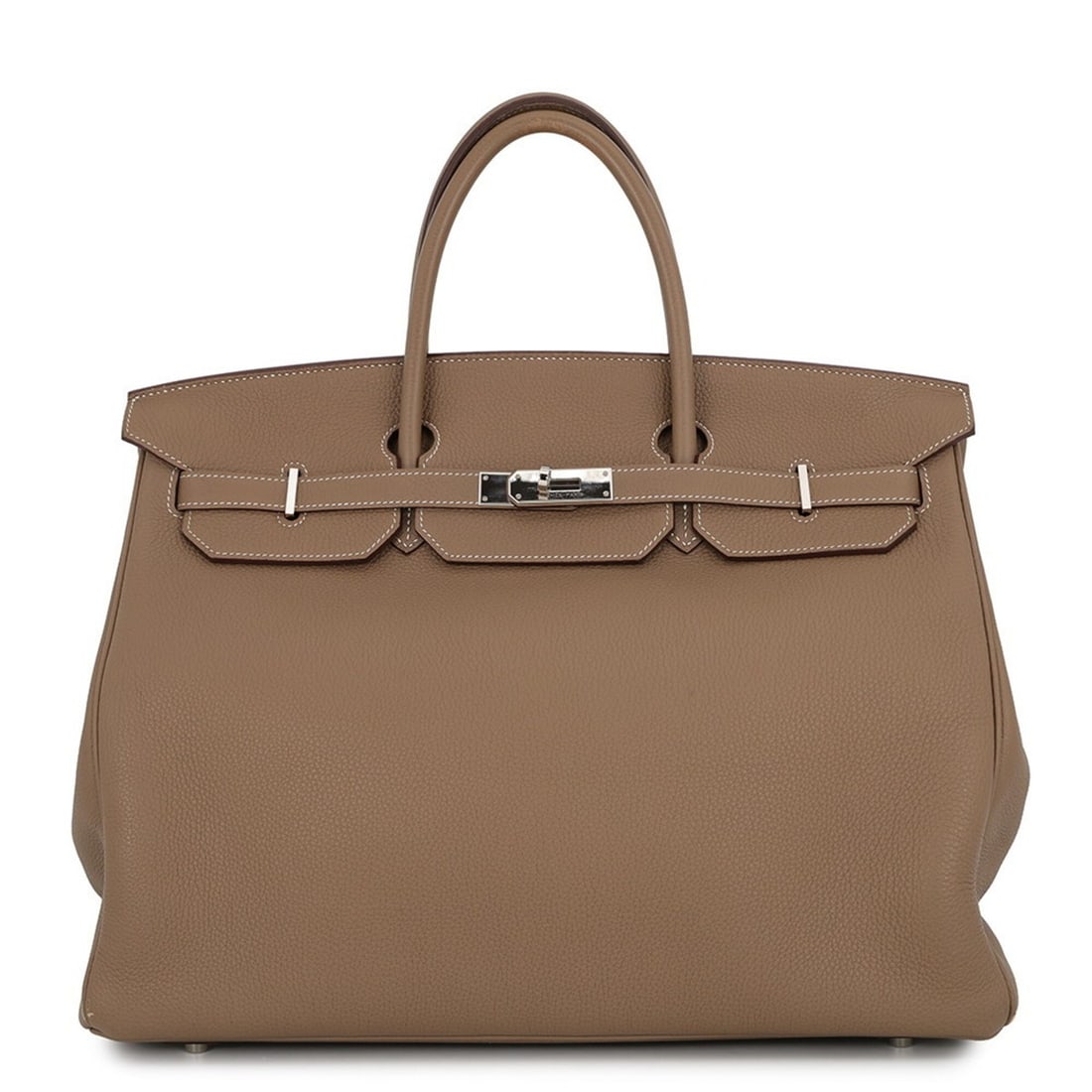 Hermes Birkin 40 Etoupe Togo B stamp HERMES handbag women's: --- Catalog ---Category: SizeSize (HxWxD): 30cm x 40cm x 20cm / 11.81'' x 15.74'' x 7.87''Category: DesignType: HandbagColor: Etoupe grayGender: WomenMaterial: Togo leather Category: GeneralBrand: Her