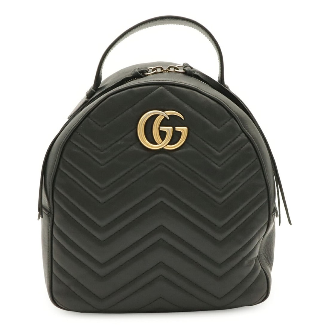 GUCCI GG Marmont Backpack, Quilted Leather, Black, 476671: --- Catalog ---Category: SizeSize (HxWxD): 25cm x 23cm x 10.5cm / 9.84'' x 9.05'' x 4.13''Category: DesignType: BackpackColor: BlackGender: WomenMaterial: Leather Category: GeneralMPN: 476671Brand: Gu
