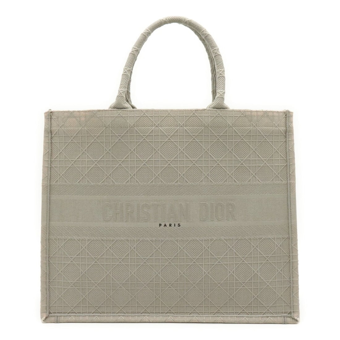 Christian Dior Book Tote, Large Cannage Tote Bag, Canvas, Gray: --- Catalog ---Category: SizeSize (HxWxD): 35cm x 43cm x 18cm / 13.77'' x 16.92'' x 7.08''Category: DesignType: Tote bagColor: GrayGender: WomenMaterial: Canvas Category: GeneralBrand: Christian Dior-