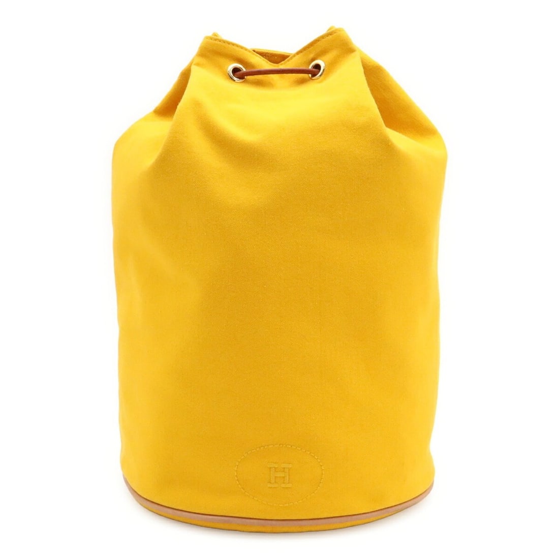 HERMES Polochon Mimil GM Shoulder Bag, Canvas and Leather, Yellow: --- Catalog ---Category: SizeSize (HxWxD): 38cm x 25cm x 24.5cm / 14.96'' x 9.84'' x 9.64''Category: DesignType: Shoulder bagColor: YellowGender: WomenMaterial: Canvas Category: GeneralBrand: Hermes--