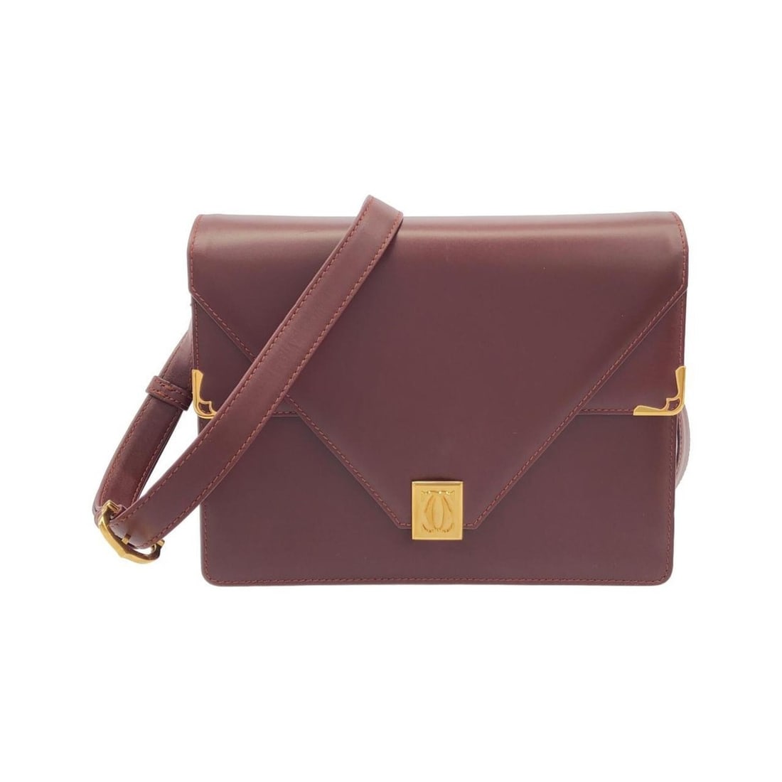 Cartier shoulder bag: --- Catalog ---Category: SizeSize (HxWxD): 19cm x 24cm x 5cm / 7.48'' x 9.44'' x 1.96''Category: DesignType: Shoulder bagColor: BordeauxGender: WomenMaterial: Leather Category: GeneralBrand: