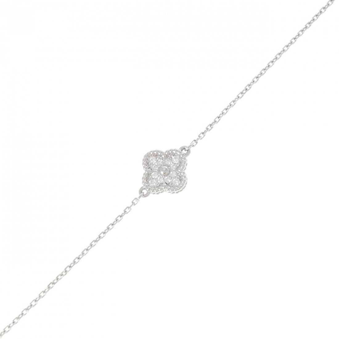 Van Cleef & Arpels Sweet Alhambra Bracelet: --- Catalog ---Category: SizeLength: 16cm - 17cm / 6.29'' - 6.69''Category: DesignType: Charm braceletGender: WomenMaterial: White gold (18K)Category: GeneralBrand: Van Cleef & Arpels--- Item List