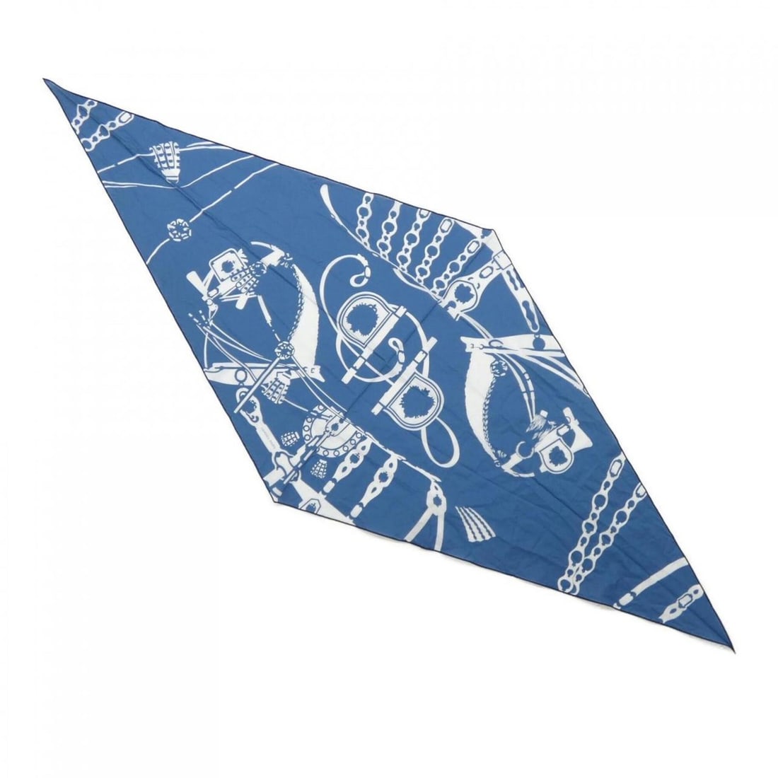 Hermes HERMES Courtly Harness H434223T Losange Scarf/Stole: --- Catalog ---Category: SizeSize (LxW): 74.5cm x 1.9m / 29.33'' x 74.8''Category: DesignType: StoleColor: Blue, WhiteGender: MenMaterial: Cotton Category: GeneralBrand: Hermes--- Item List