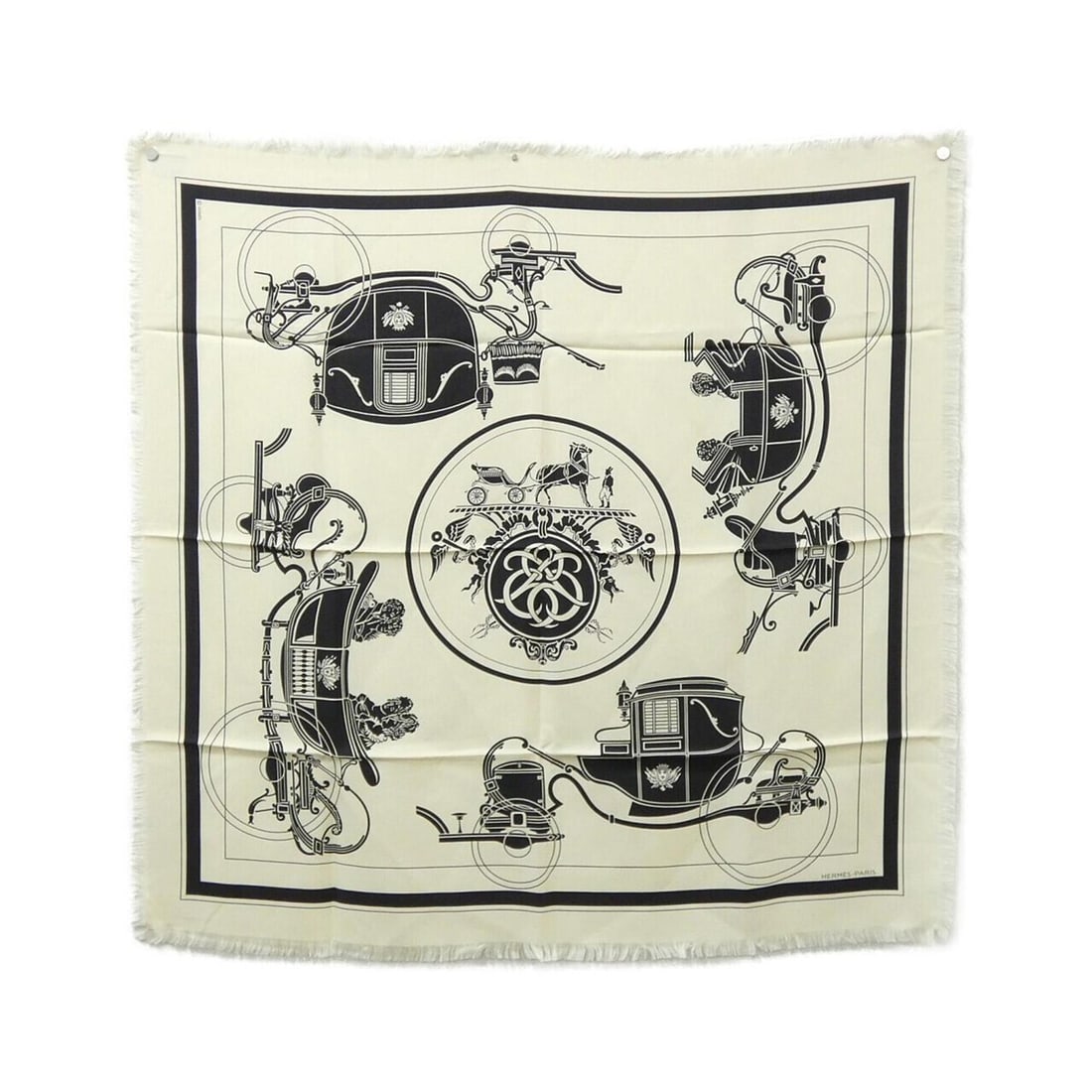 Hermes Carre H 271063T Scarf Muffler: --- Catalog ---Category: SizeSize (LxW): 80cm x 80cm / 31.49'' x 31.49''Category: DesignType: ScarfColor: WhiteGender: Men,WomenMaterial: Silk Category: GeneralMPN: 271063TBrand: Hermes--- Item List