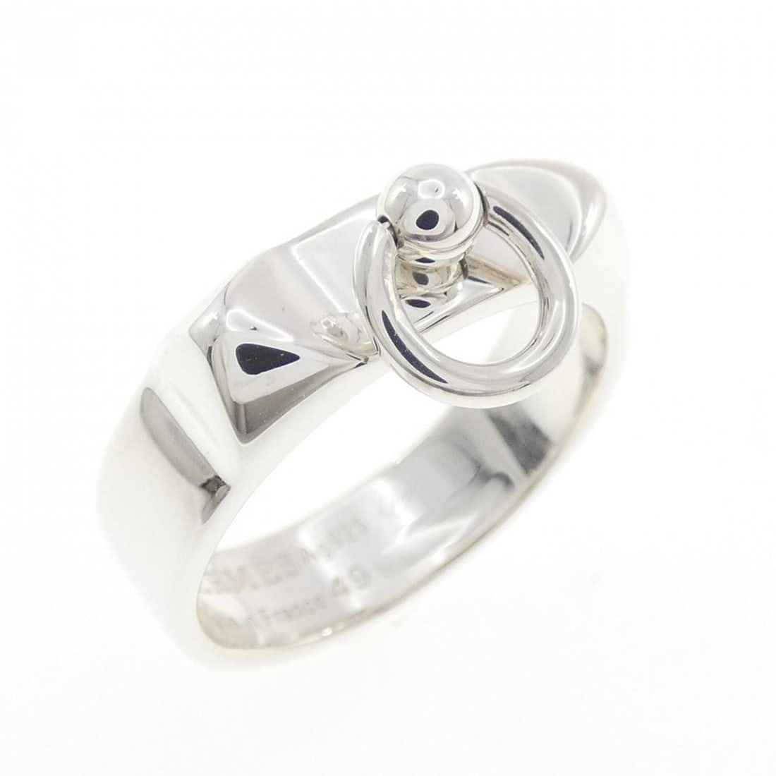 Hermes Hermès Collier de Chien Ring: --- Catalog ---Category: SizeUS Size: 5Brand Size: 49Category: DesignType: Band ringColor: SilverGender: WomenMaterial: Silver 925Category: GeneralMPN: H115607BBrand: Hermes--- Item List ---Section: