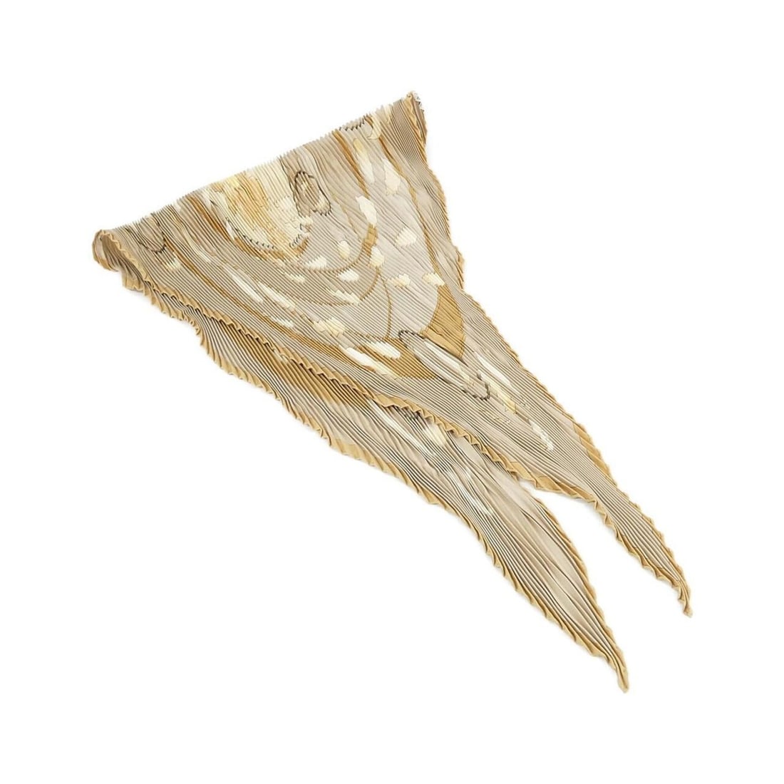 Hermes pleated scarf muffler: --- Catalog ---Category: SizeSize (LxW): 88.5cm x 88.5cm / 34.84'' x 34.84''Category: DesignType: ScarfColor: BeigeGender: Women,MenMaterial: Silk Category: GeneralBrand: Hermes--- Item List ---Sectio