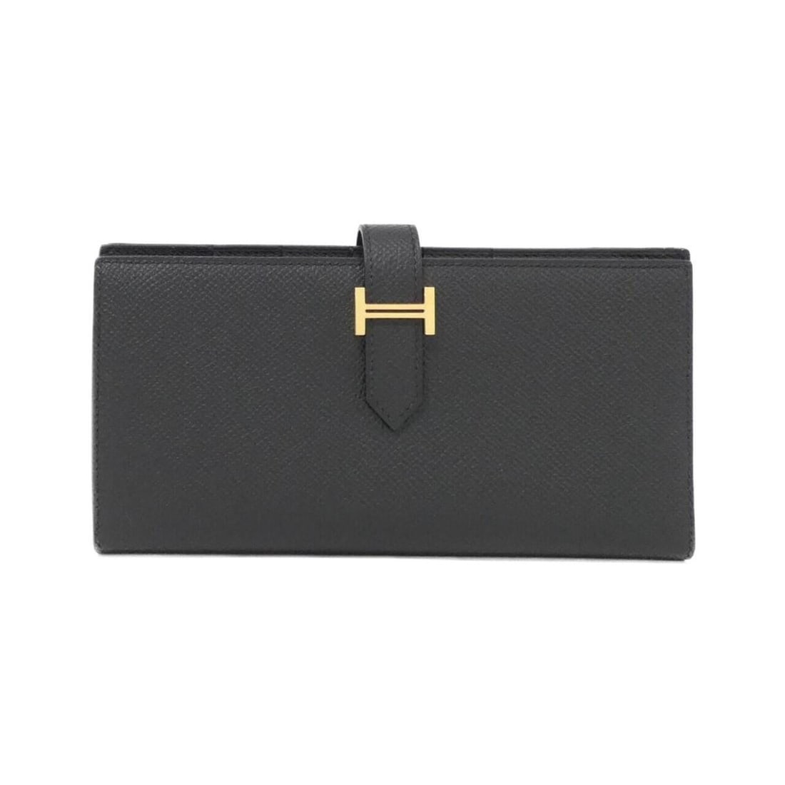 Hermes Bearn Soufflé 039785CC Wallet: --- Catalog ---Category: SizeSize (HxWxD): 9cm x 18cm x 2cm / 3.54'' x 7.08'' x 0.78''Category: DesignType: Long wallet (bi-fold)Color: BlackGender: Women,MenMaterial: Epsom leather Category: